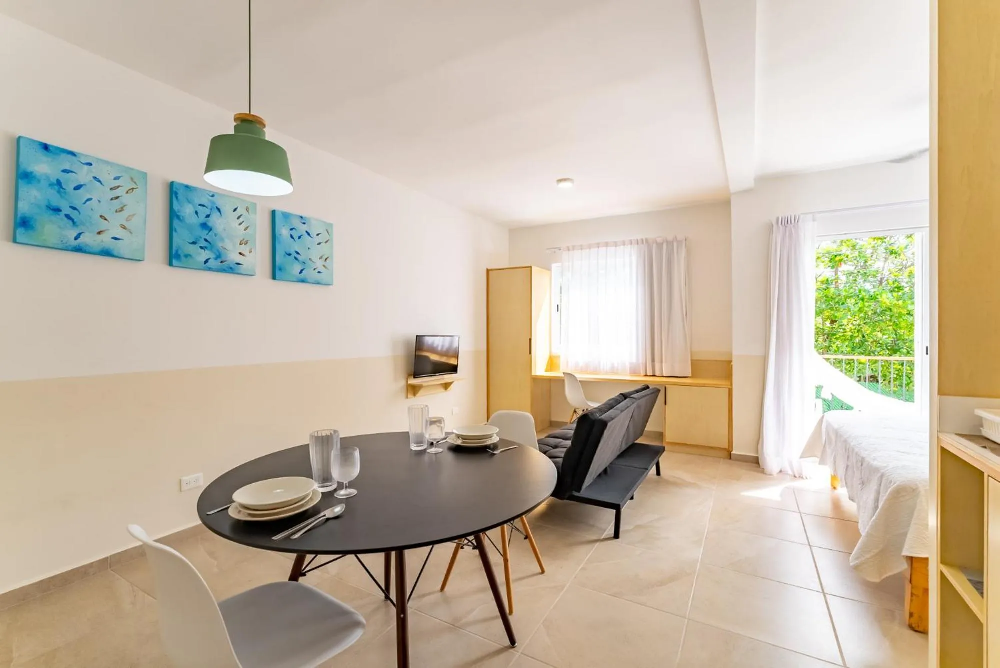 Living room in Bed Away Studios