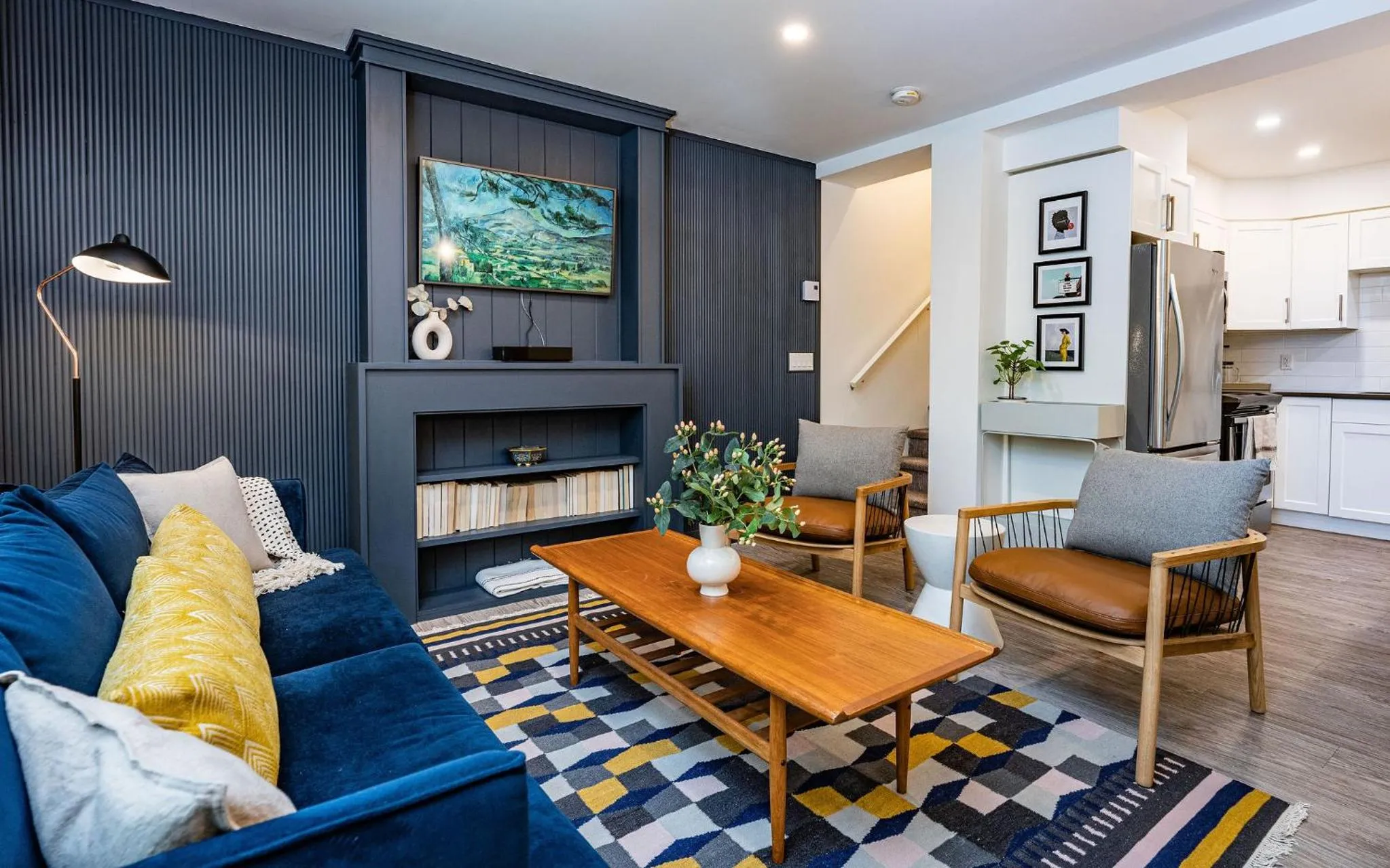 Living room in Revelation Retreat by Revelstoke Vacations