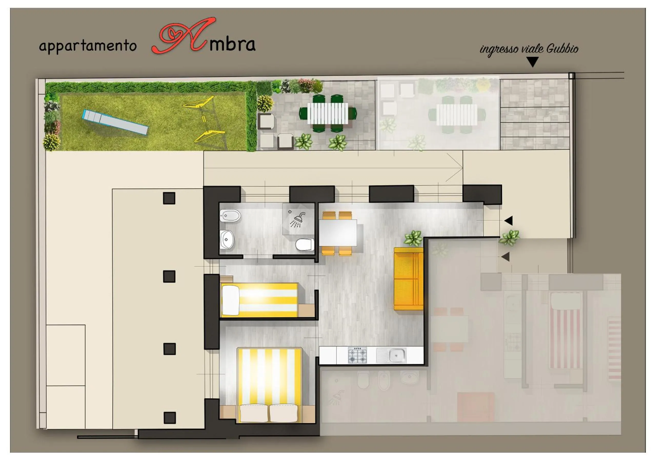 Floor plan in Hotel Corno d'Oro