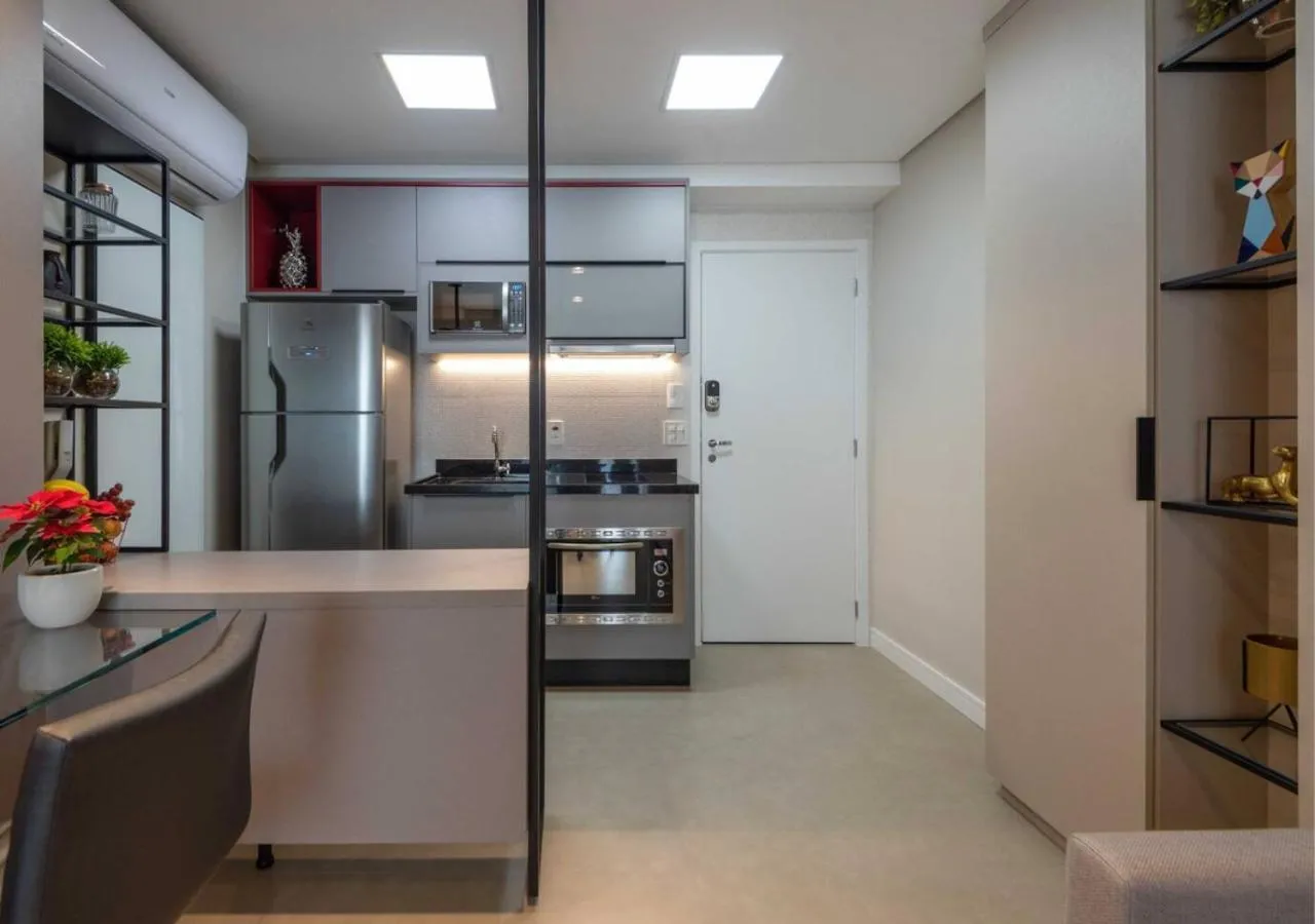 Kitchen or kitchenette in Charming Studio - GRU 2001