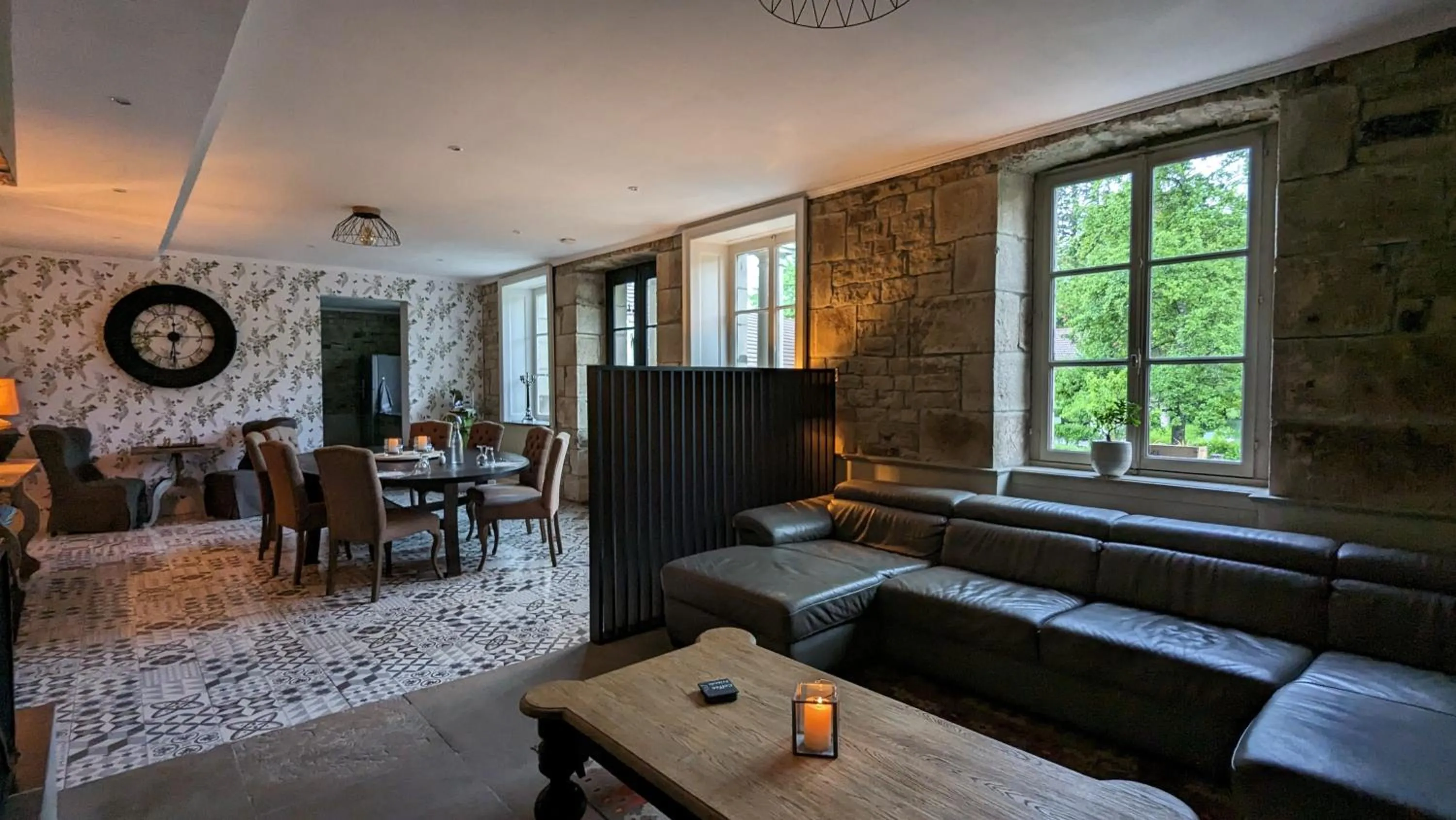 Seating area in Manoir La Cerise