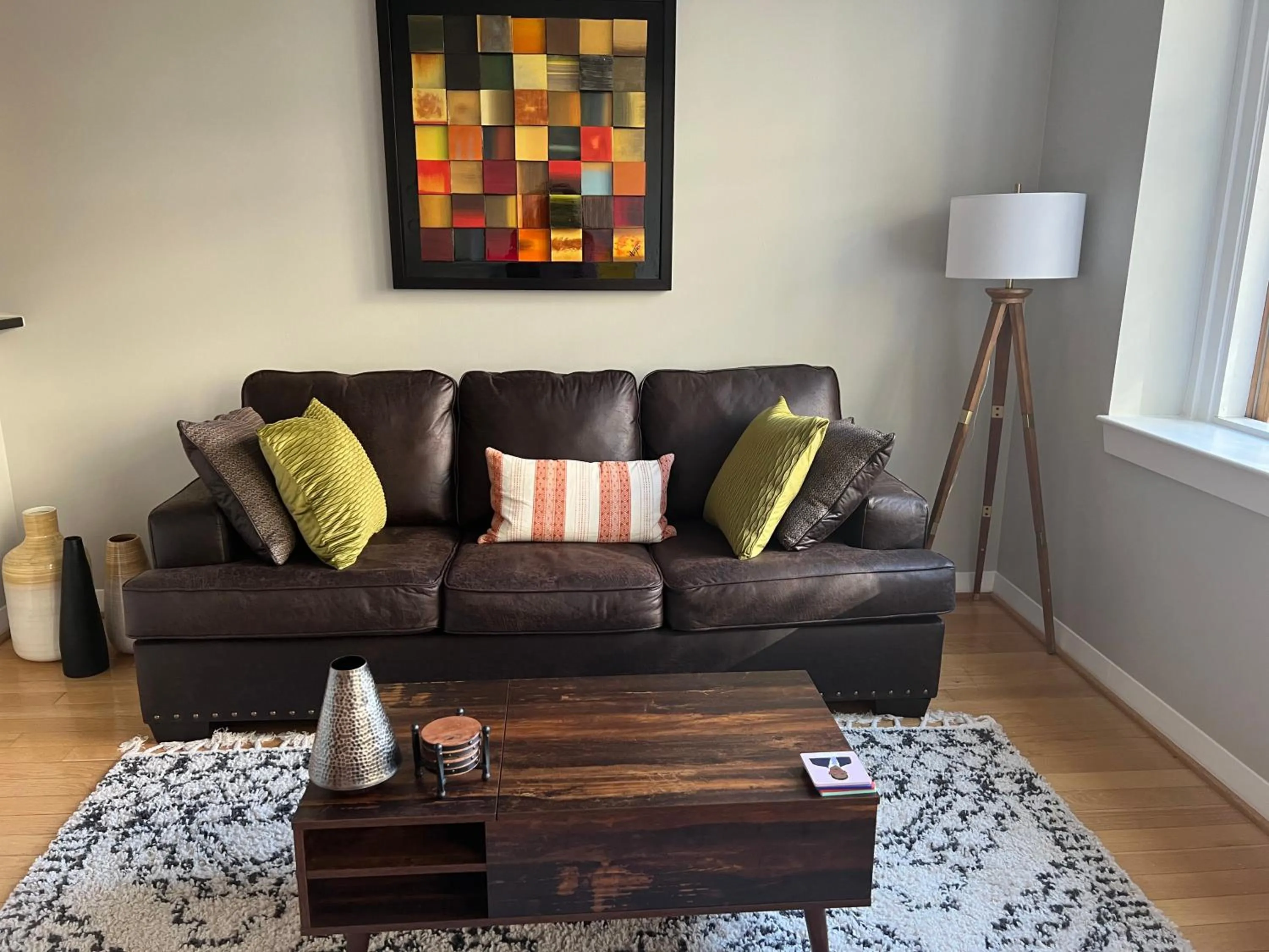 Living room in Downtown Norfolk Loft