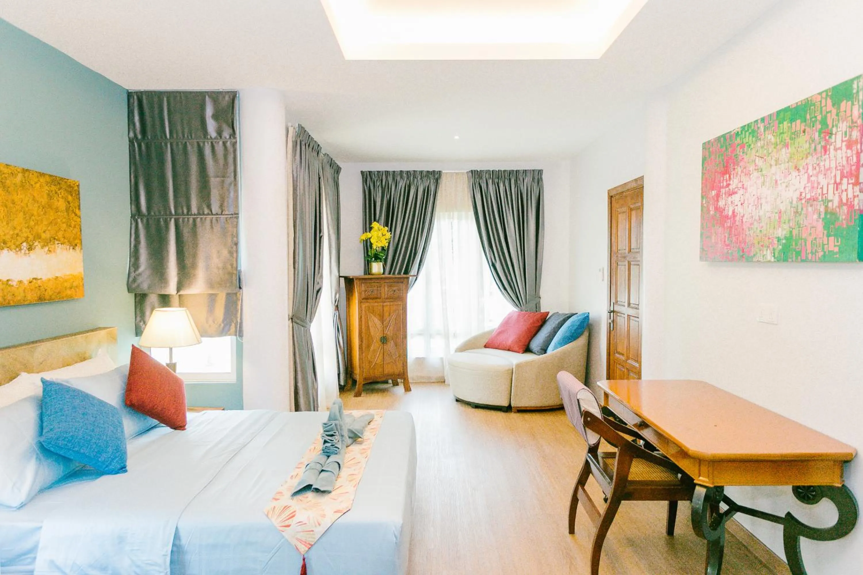 Bed in Royale Riviera Resort Private Pool Villas