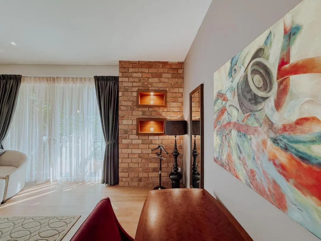 Seating area, Bed in Royale Riviera Resort Private Pool Villas