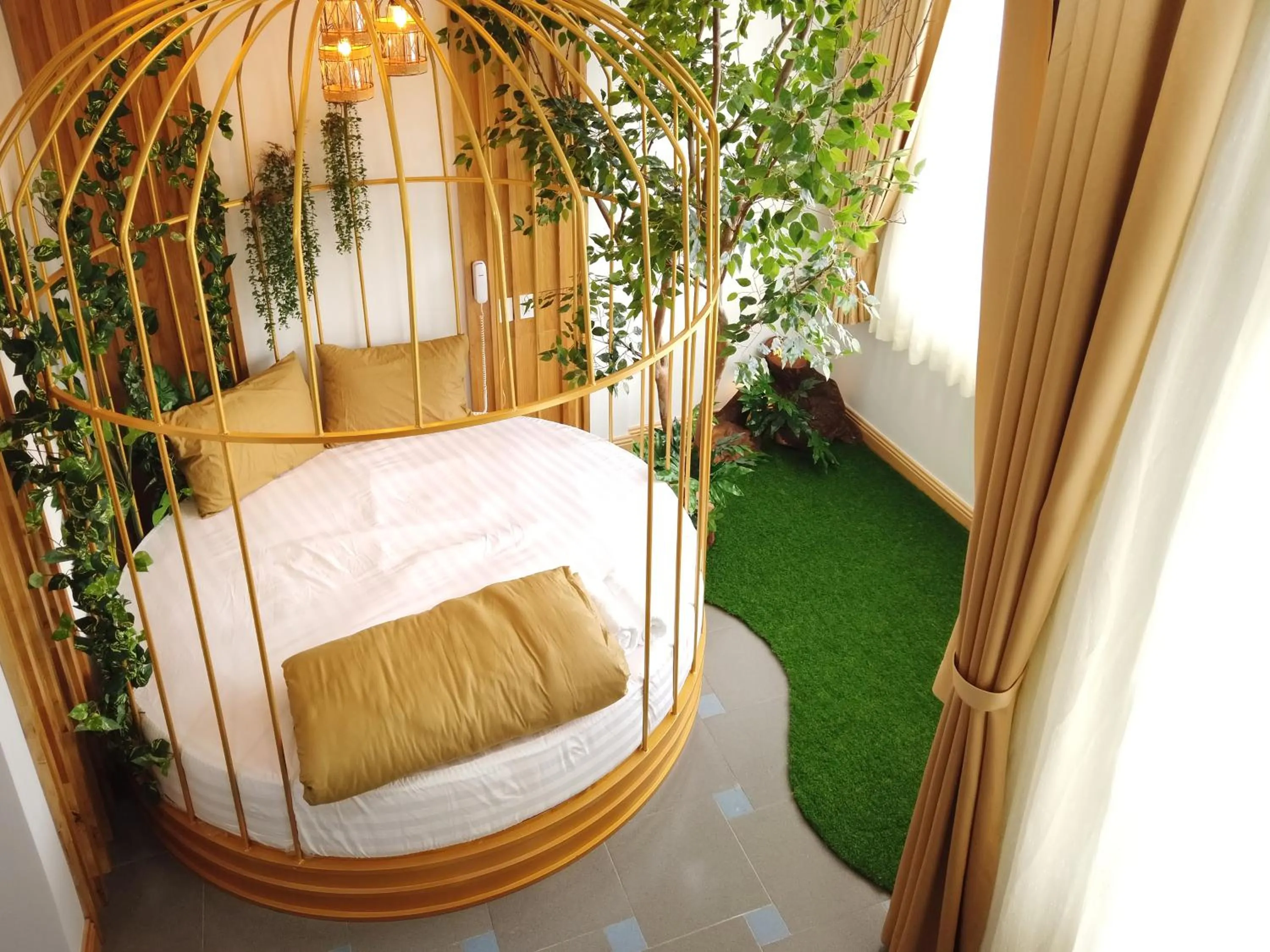 View (from property/room), Bed in Free Style Hotel Dalat