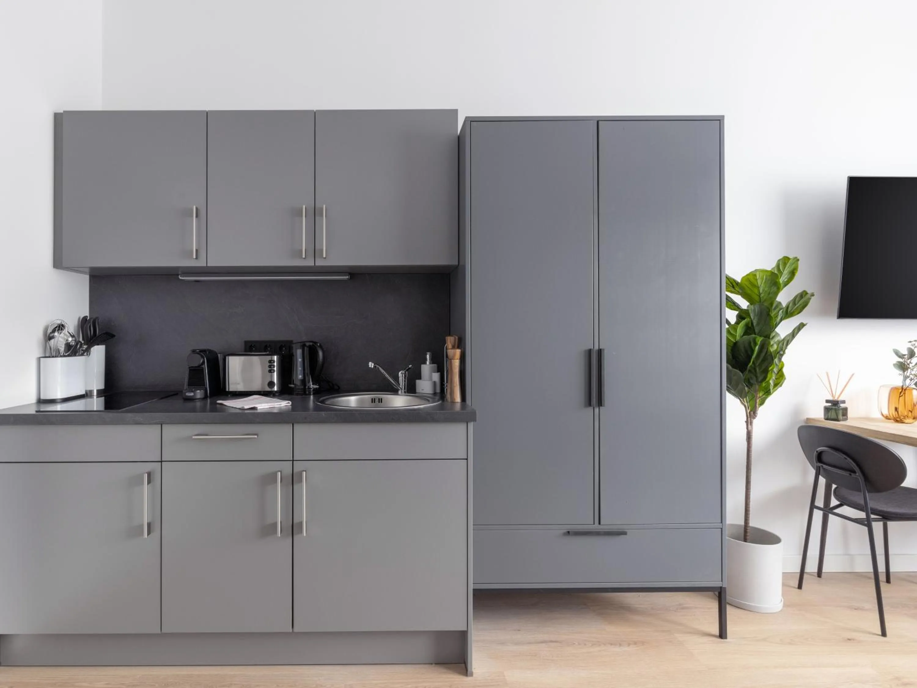 Kitchen or kitchenette in Limehome Bodenmais Bahnhofstraße