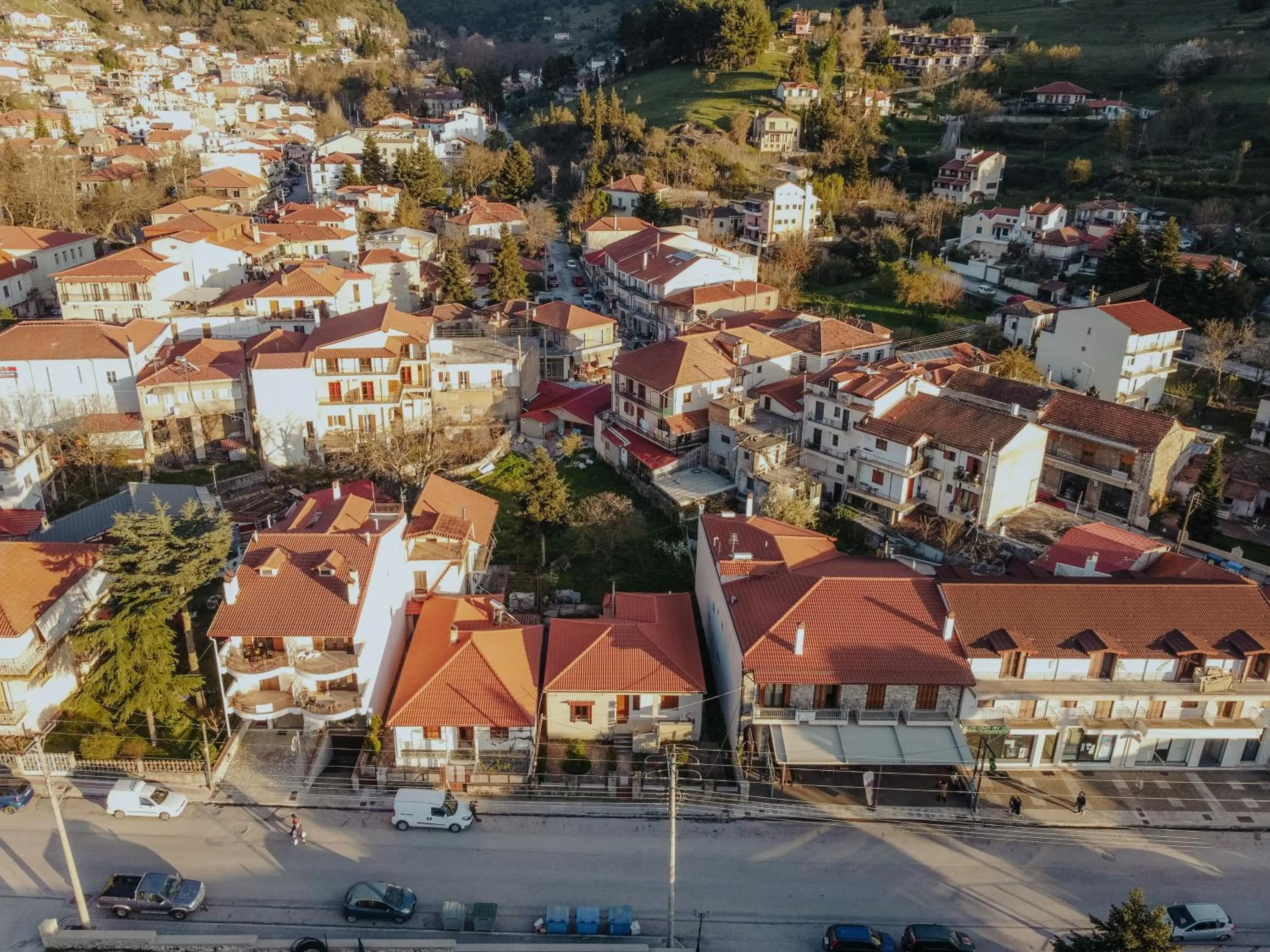 Bird's eye view in Kalavrita downtown 3 bedrm house for 6 pers by MPS