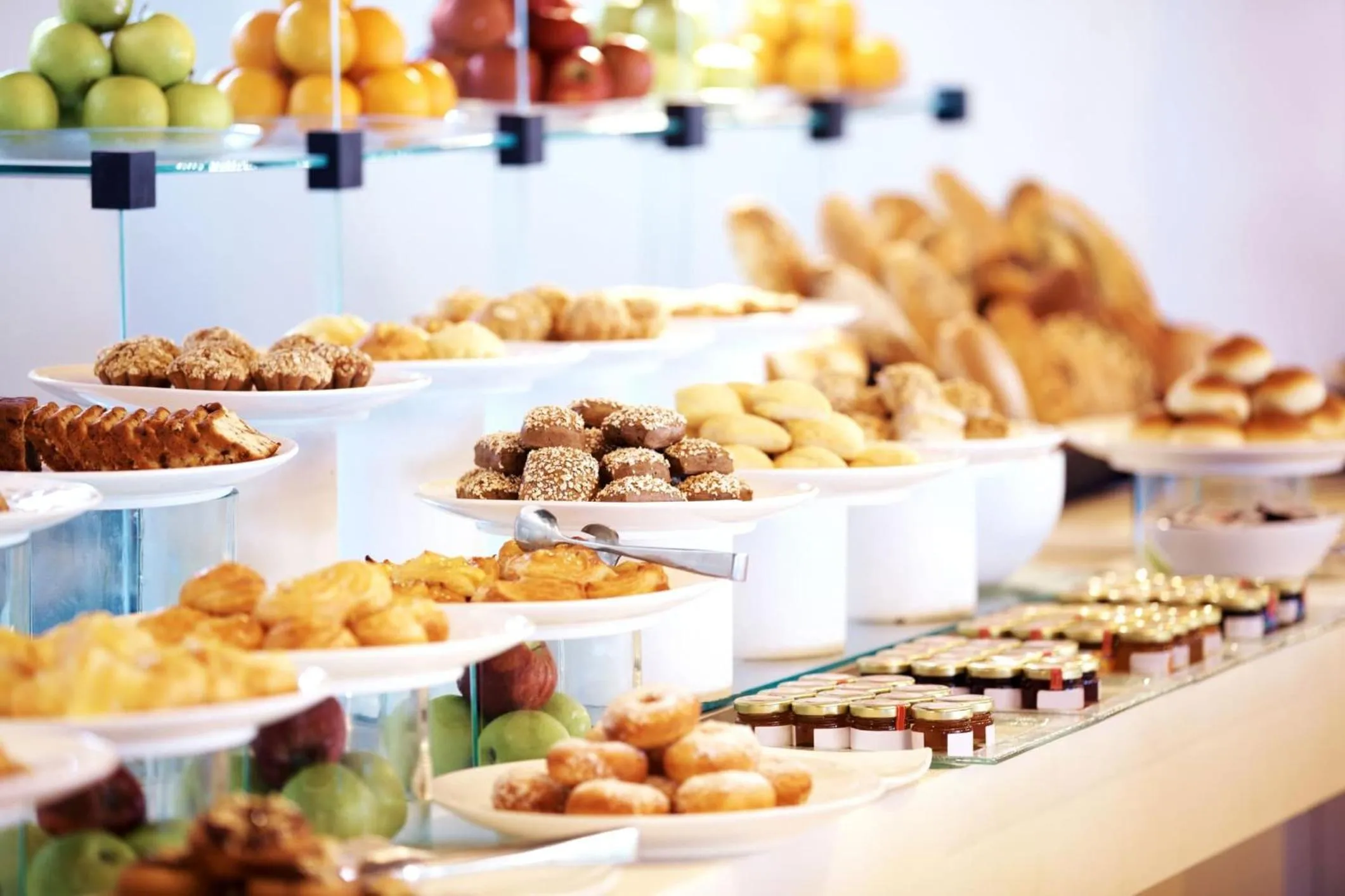 Buffet breakfast in Entebbe Traveller's Hotel