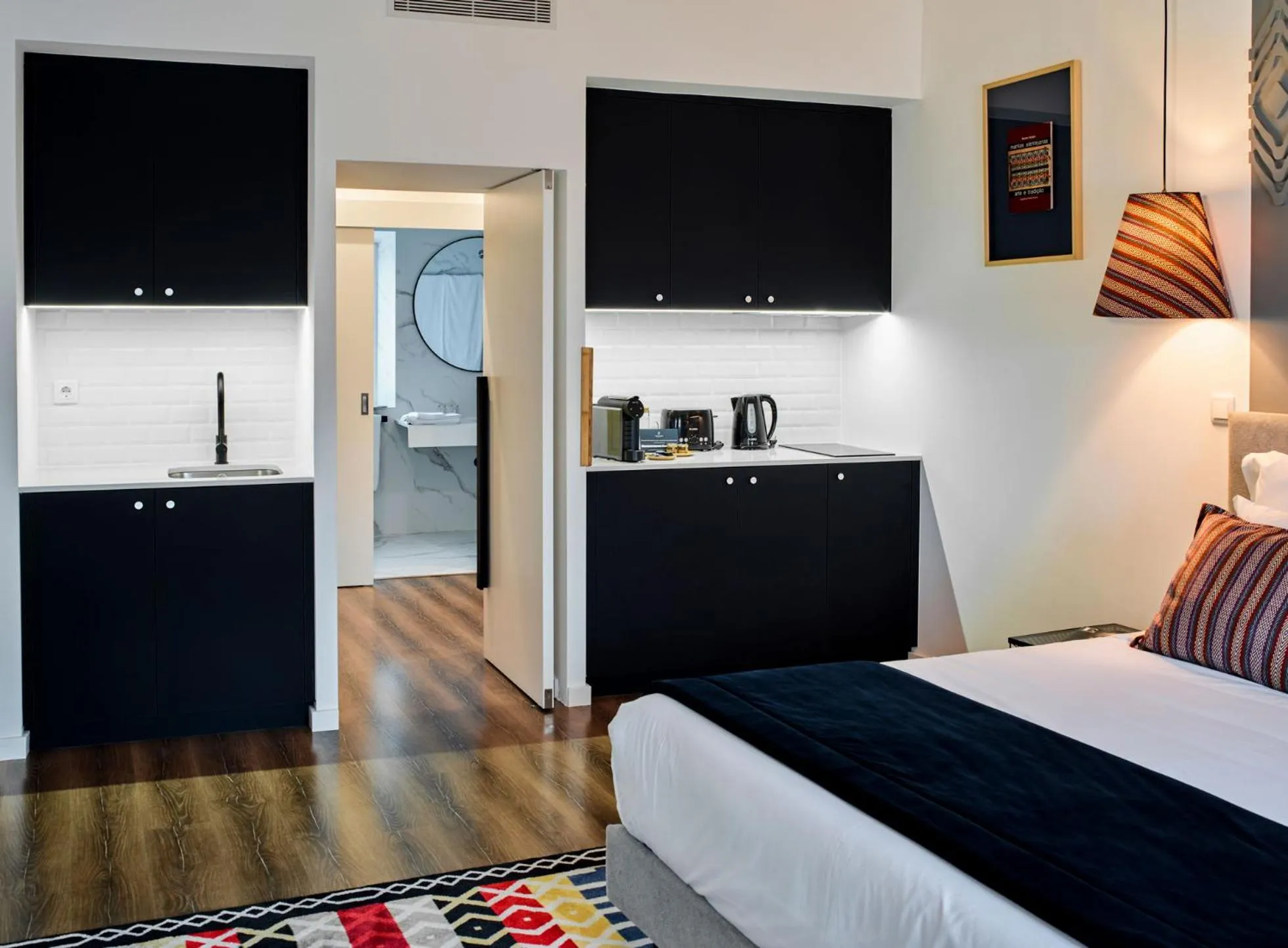 Kitchen or kitchenette, Bed in The Bastion Elvas Apartments