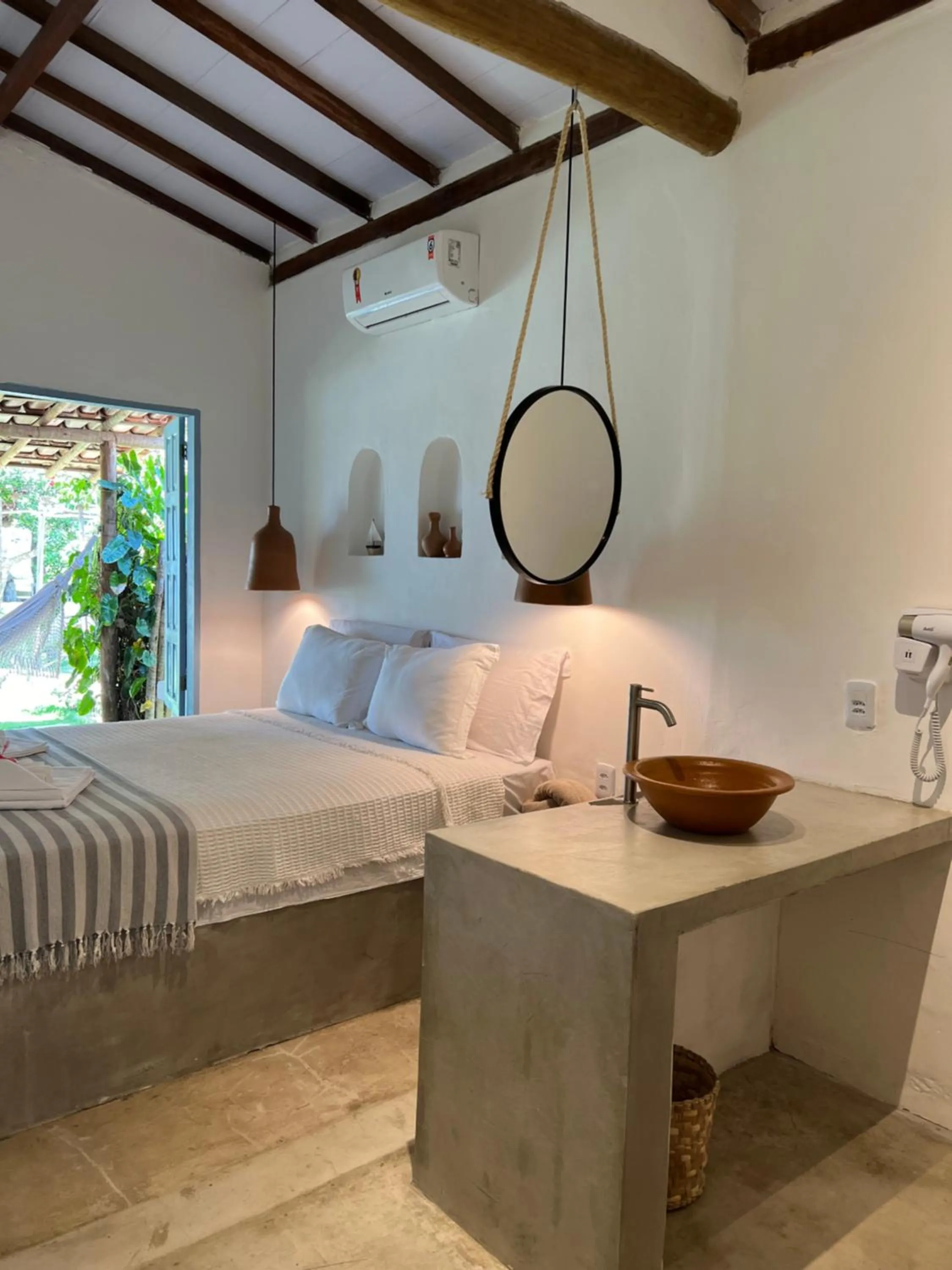 Bed in Pousada Quintal Caraíva