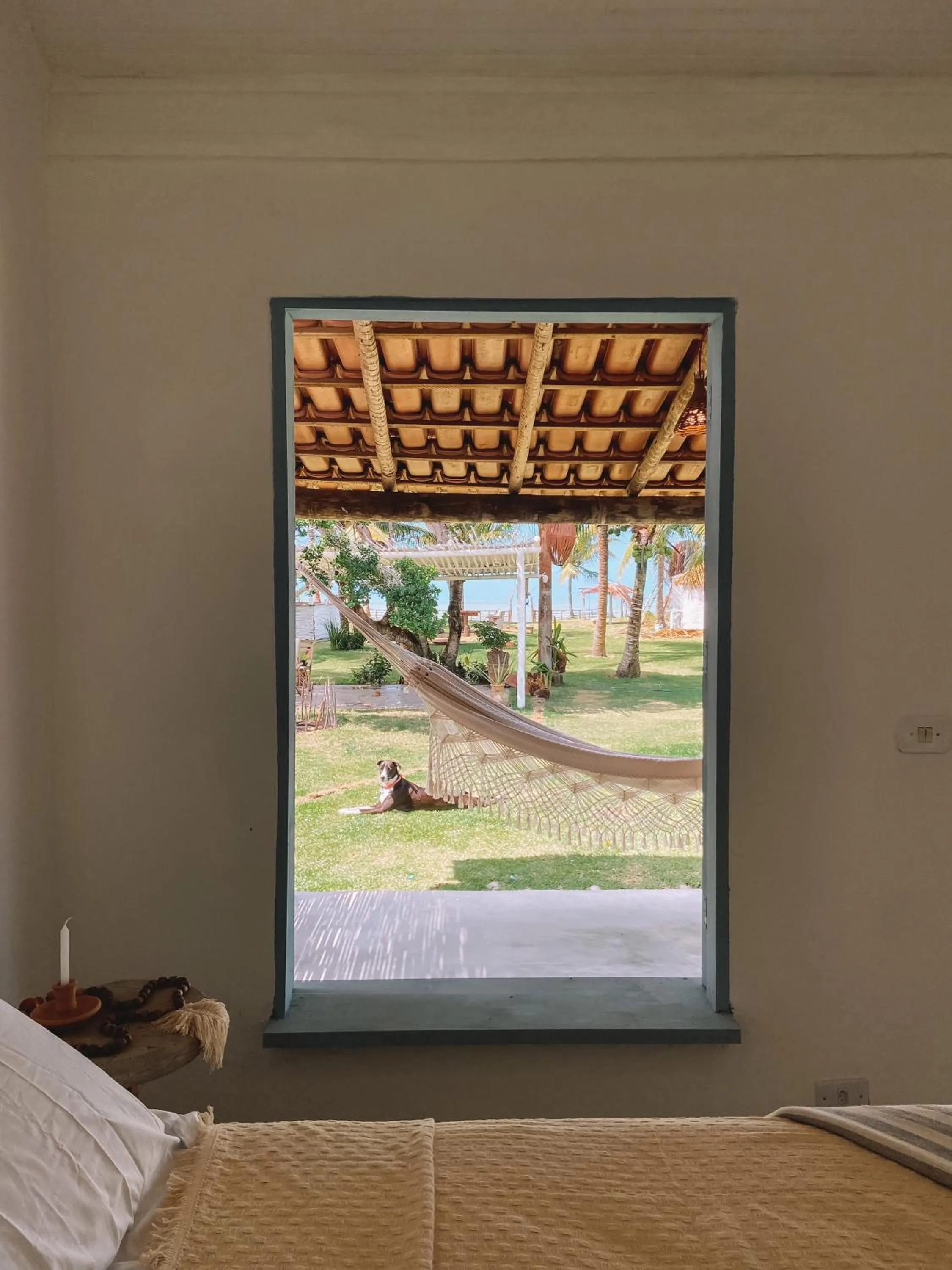 Garden view, Bed in Pousada Quintal Caraíva