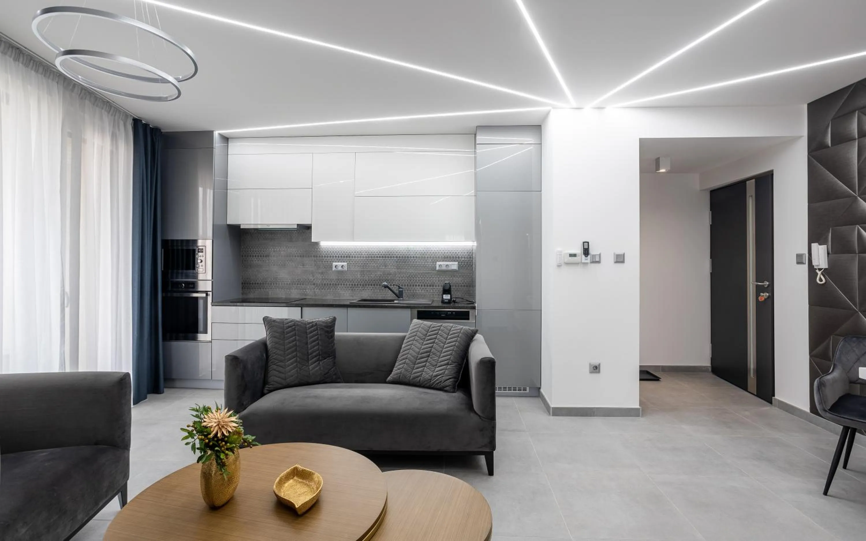 Kitchen or kitchenette in Avand Apartments Debrecen