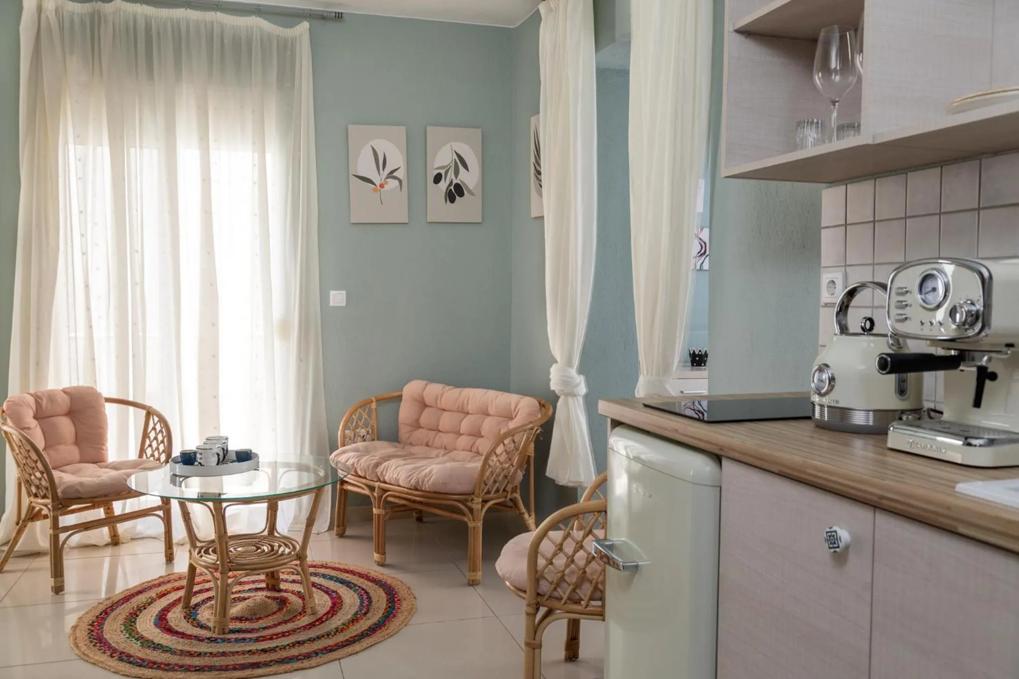 Living room in Arsas Suites