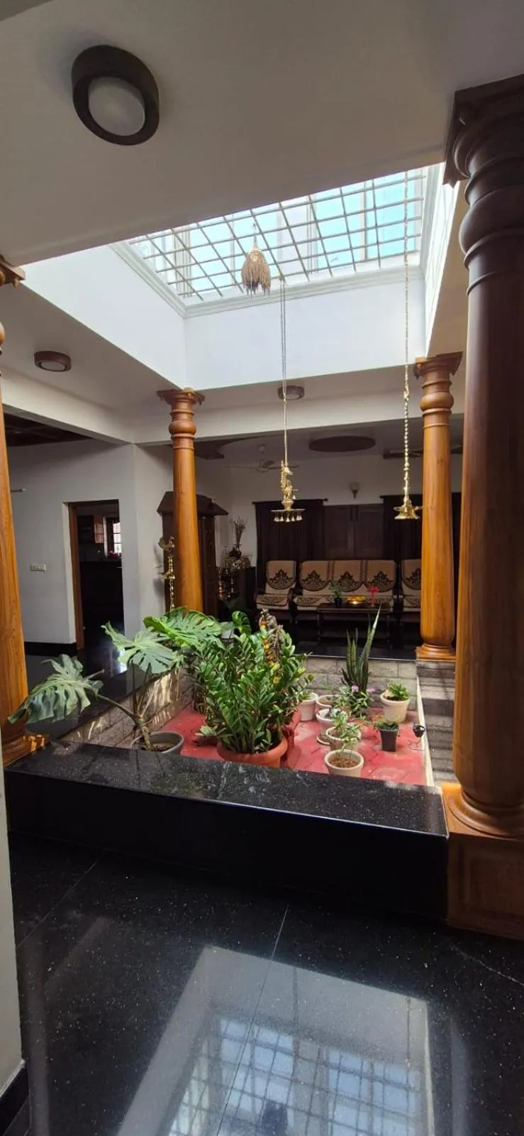 Seating area in Vaiga Homes - Vembanadu Lakeview Retreat