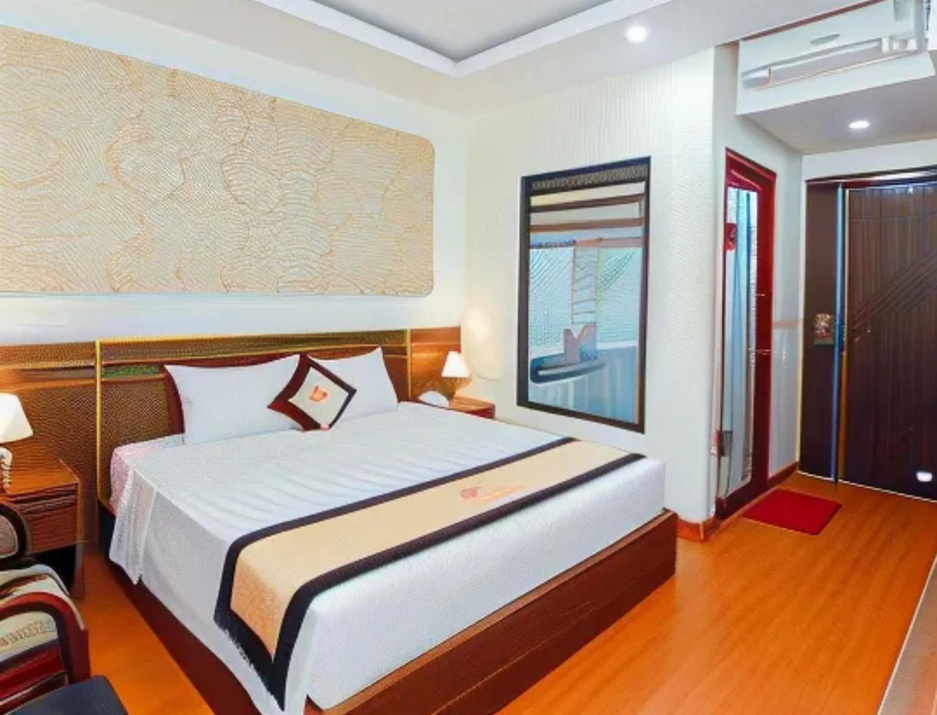 Bed in Ruby Halong 6 Hotel