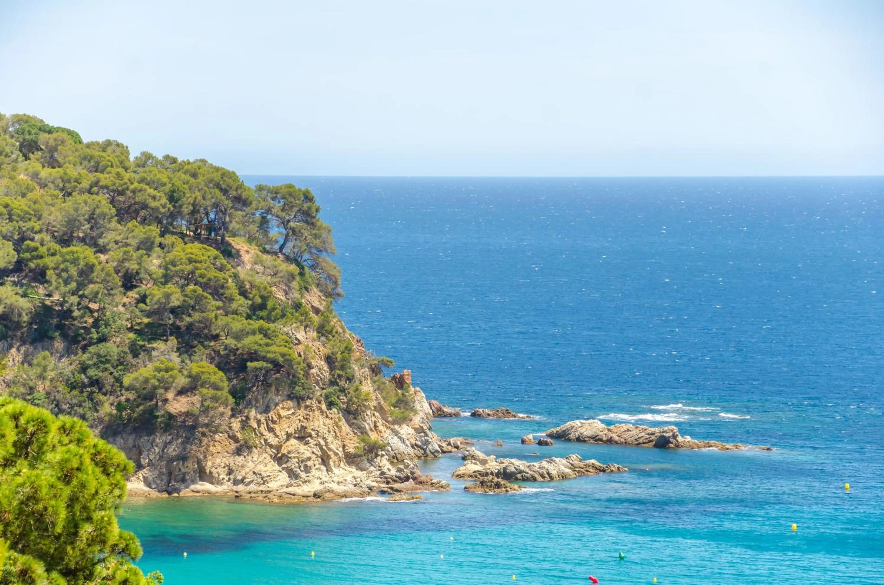 Bird's eye view in Seaside villa in Lloret de Mar with garden and pool view