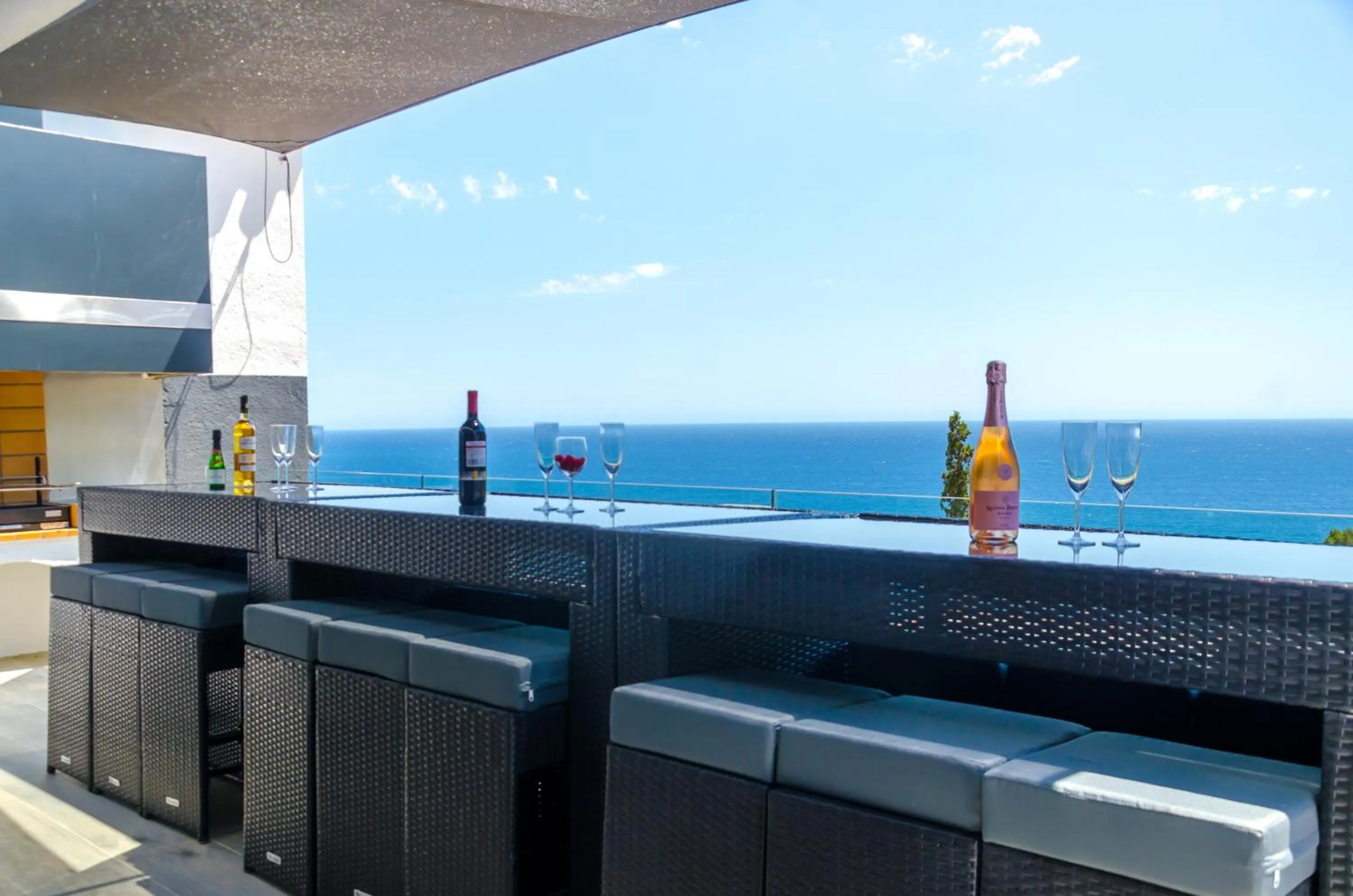 Bird's eye view in Seaside villa in Lloret de Mar with garden and pool view