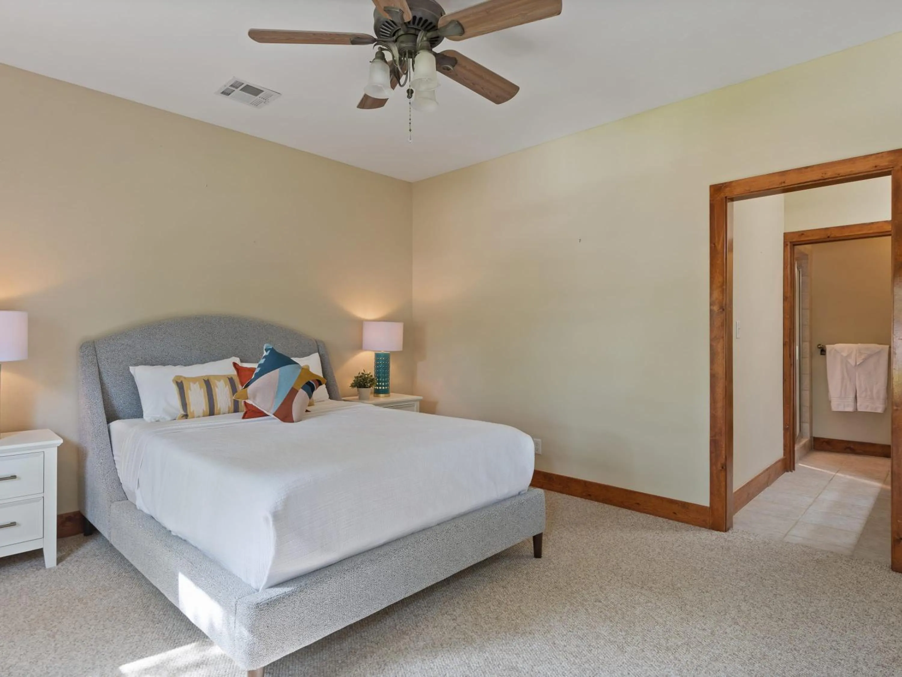 Bed in Waterfront Home with Boat Slip, Spacious Outdoor Patio and a Fenced Yard