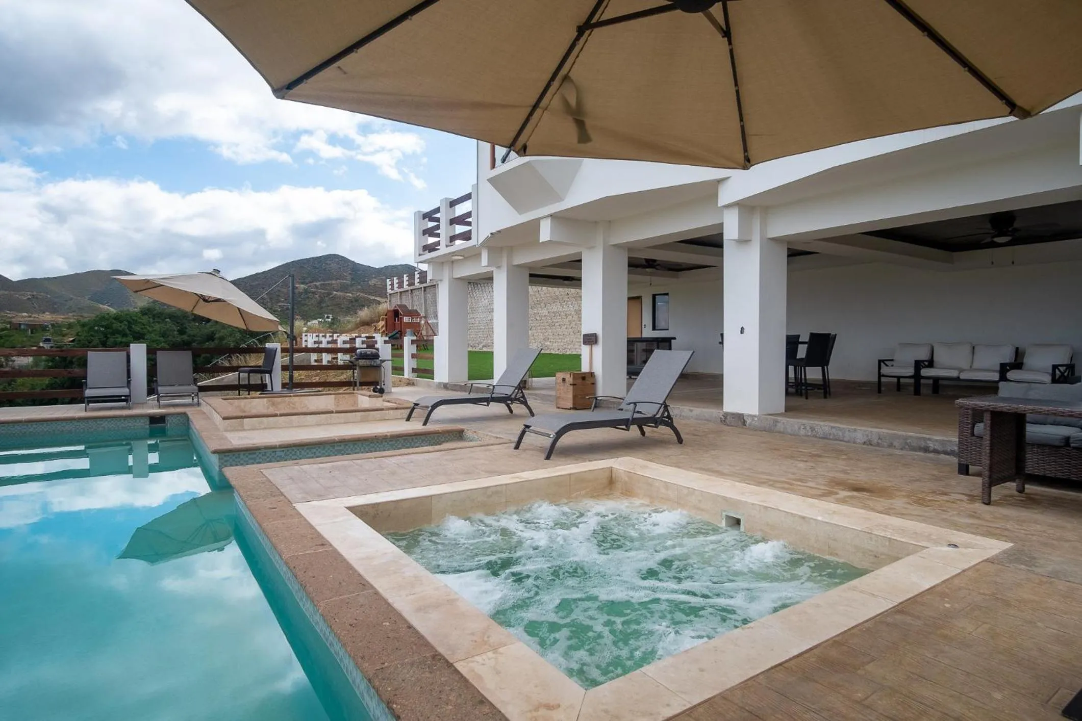 Patio in Boskenvid Hotel - Romantic Treehouses & Skypool