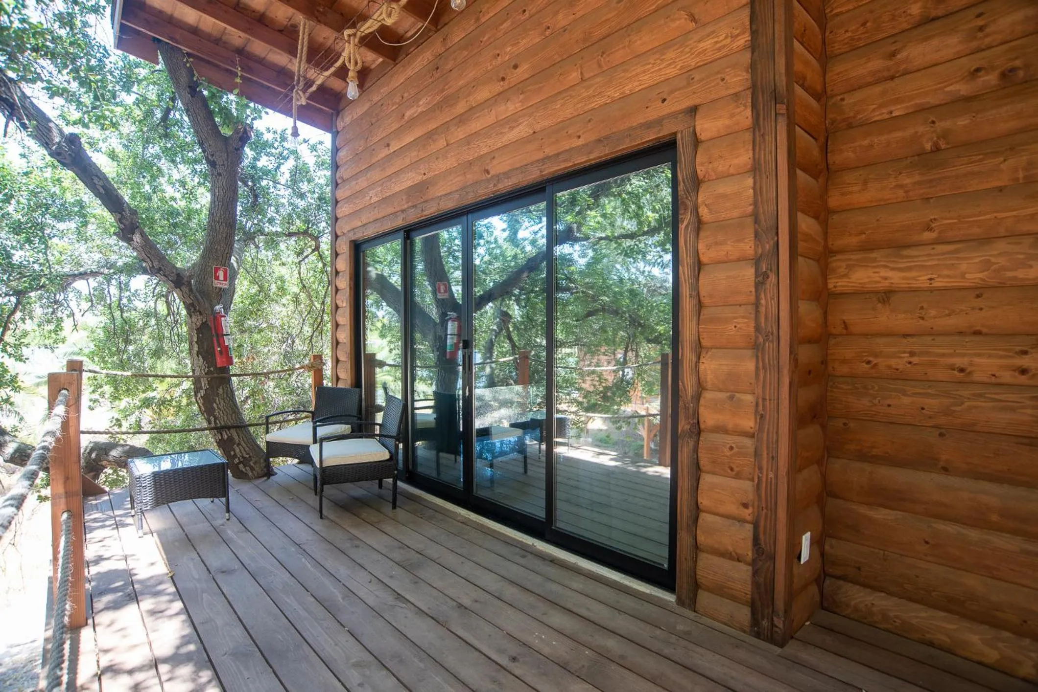 Balcony/Terrace in Boskenvid Hotel - Romantic Treehouses & Skypool