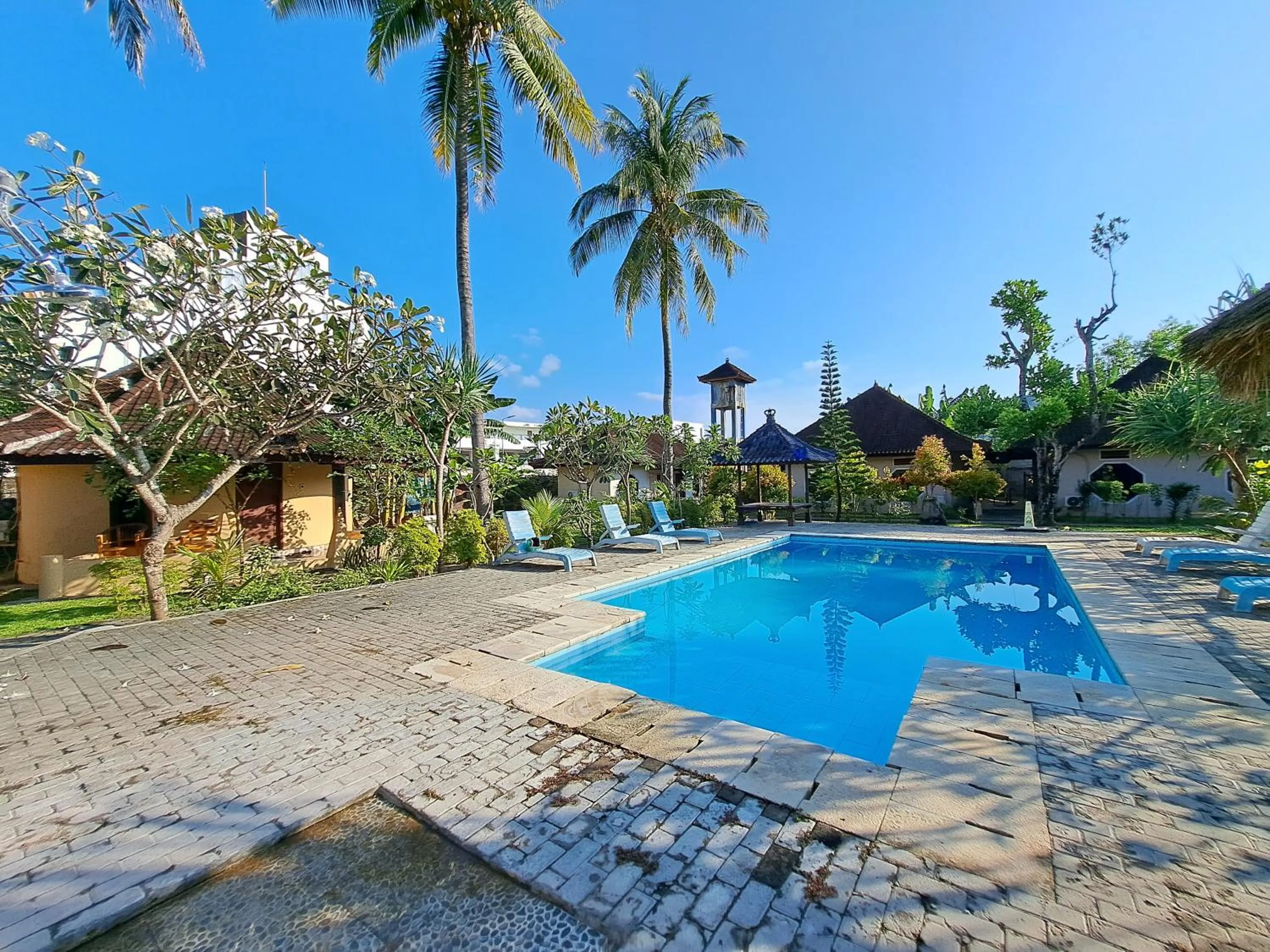 Garden view in Surfers Beachfront Lombok