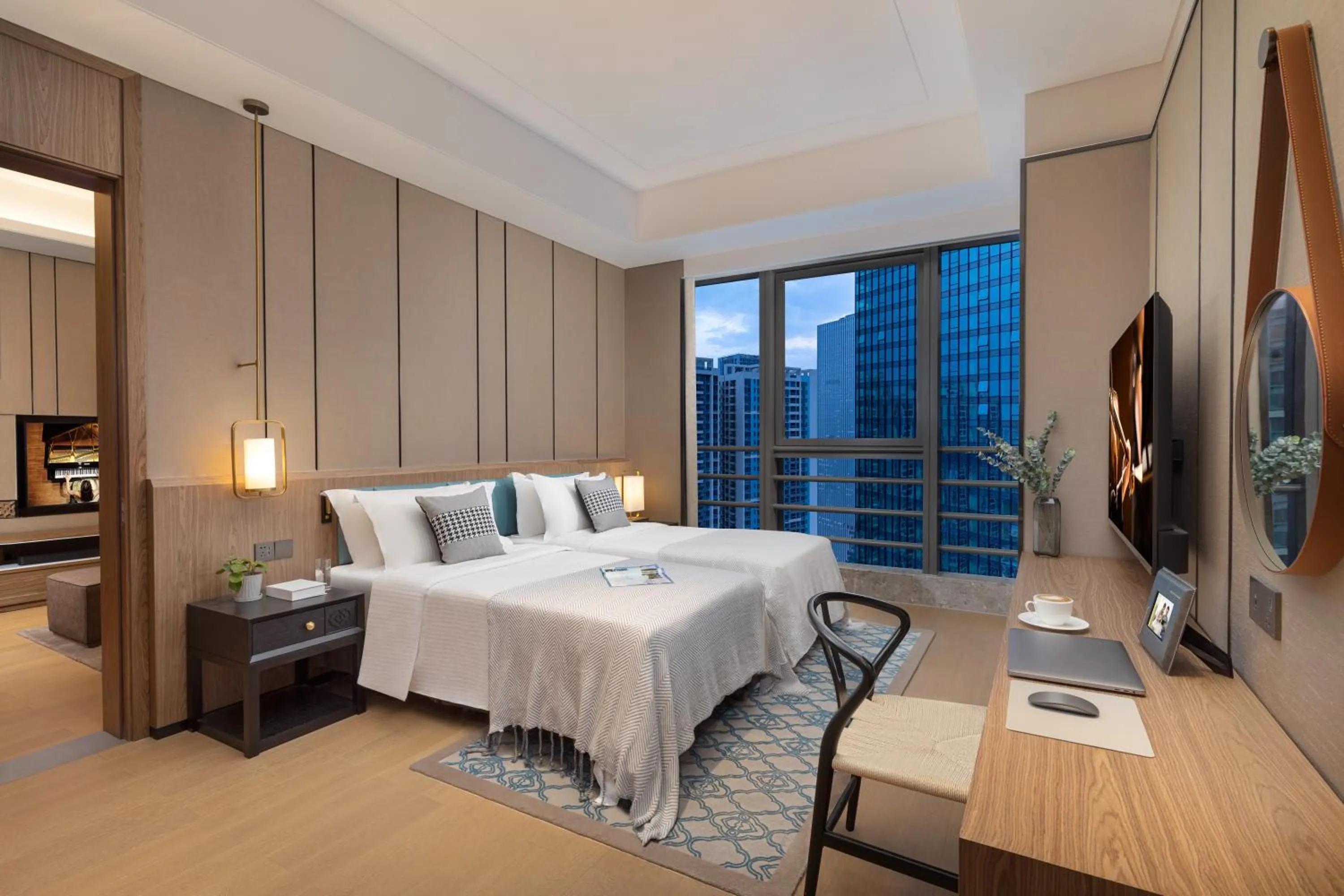 Bedroom, Bed in Ascott M-City Foshan