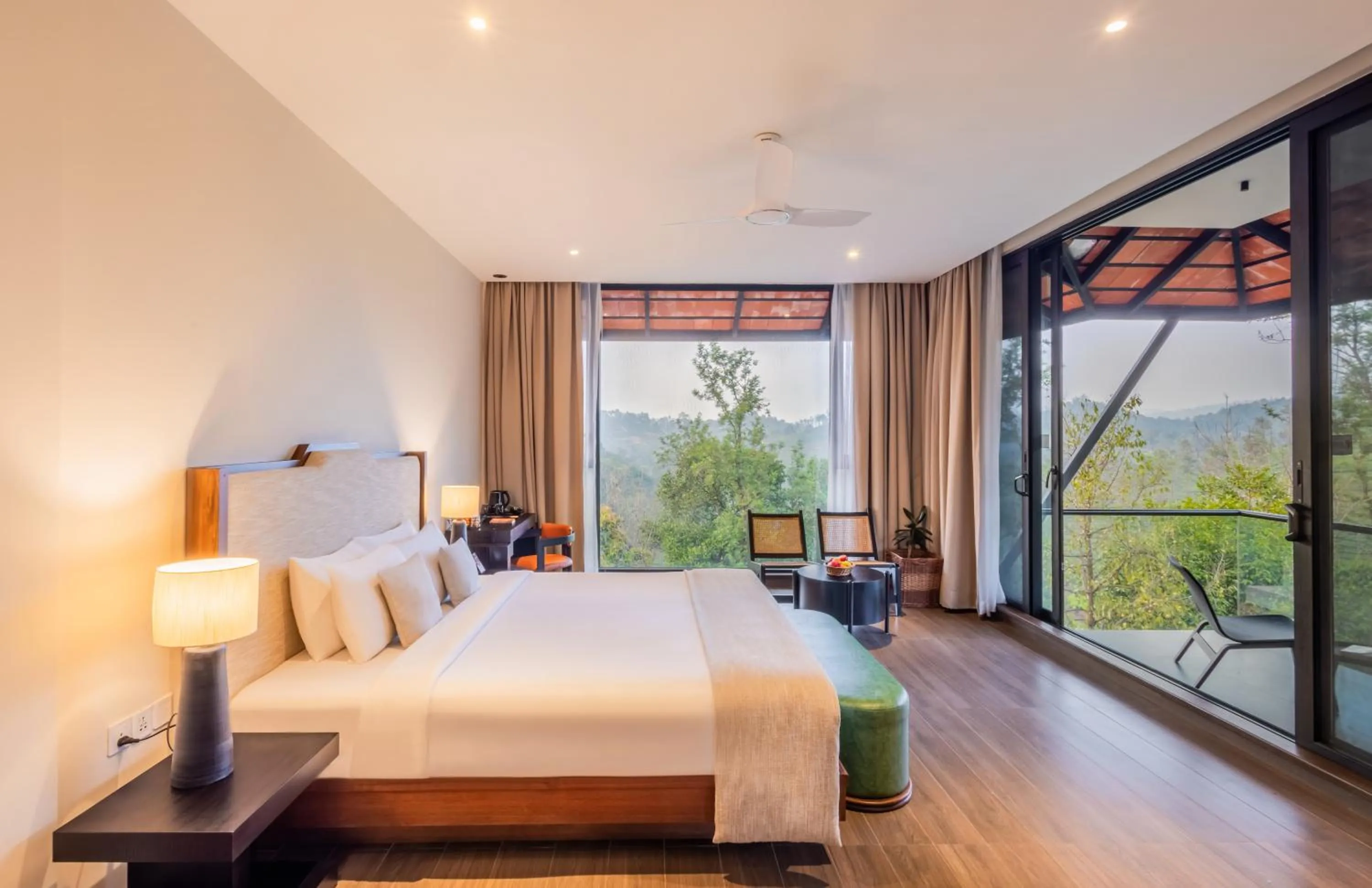 Natural landscape, Bed in Flora Vythiri Resort Wayanad