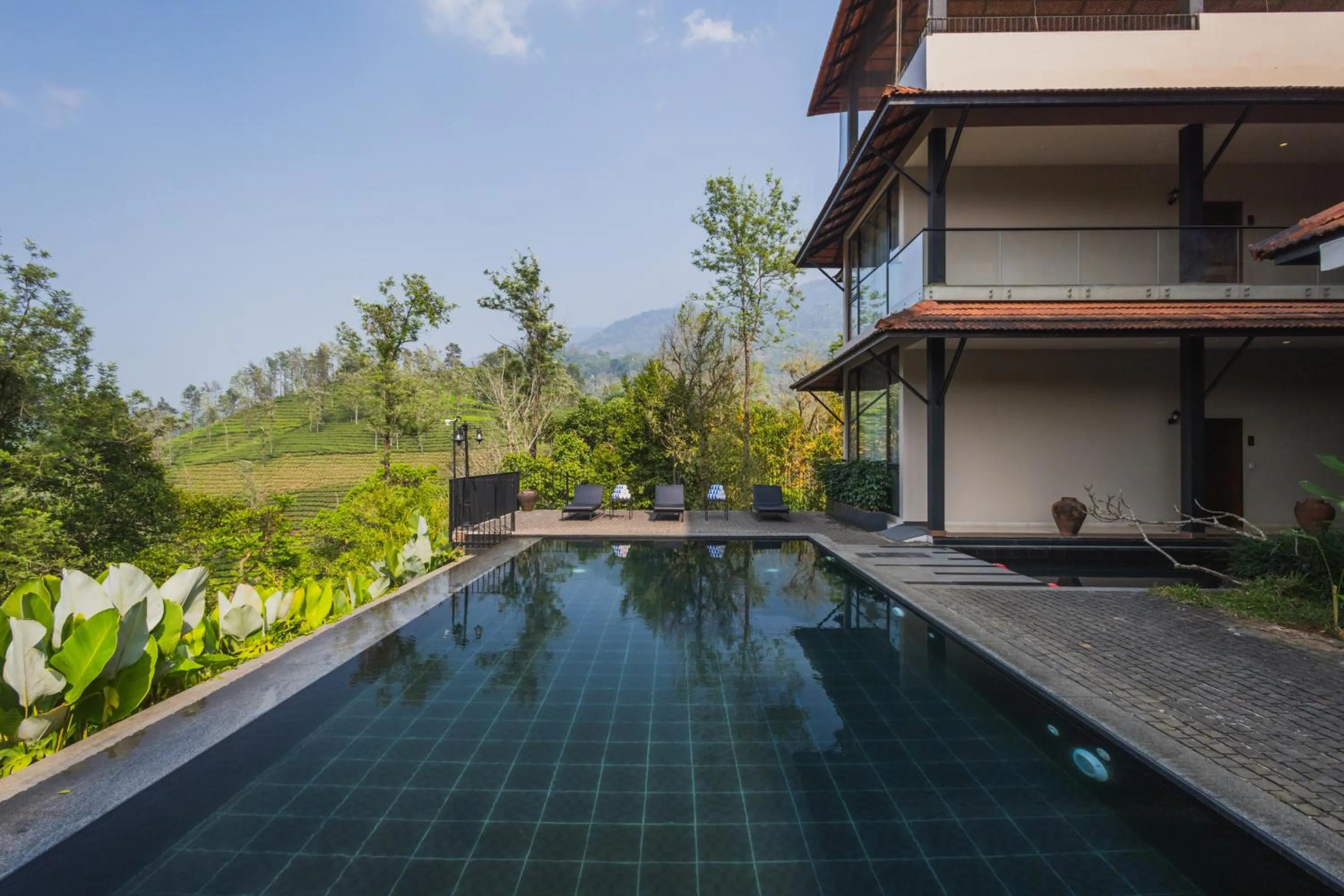 Swimming pool in Flora Vythiri Resort Wayanad