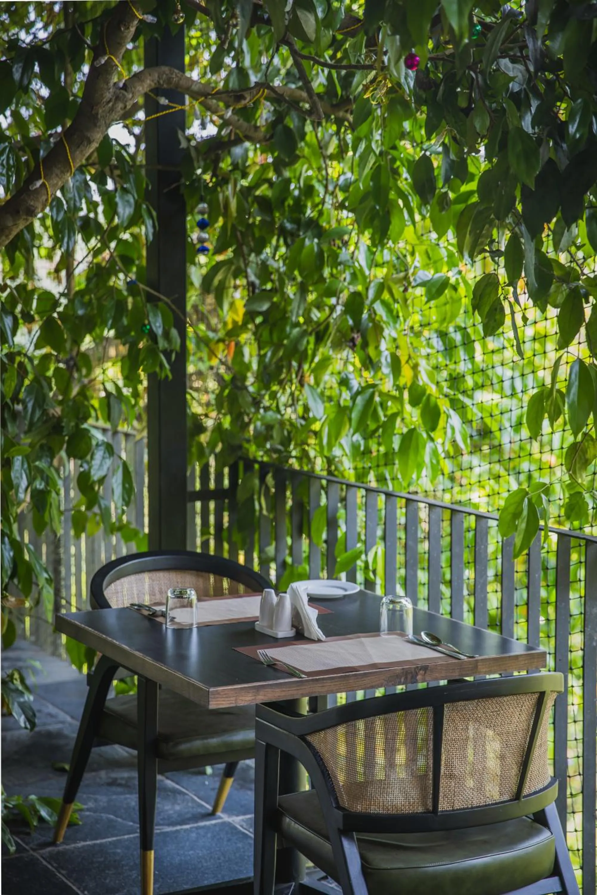 Dining area in Flora Vythiri Resort Wayanad