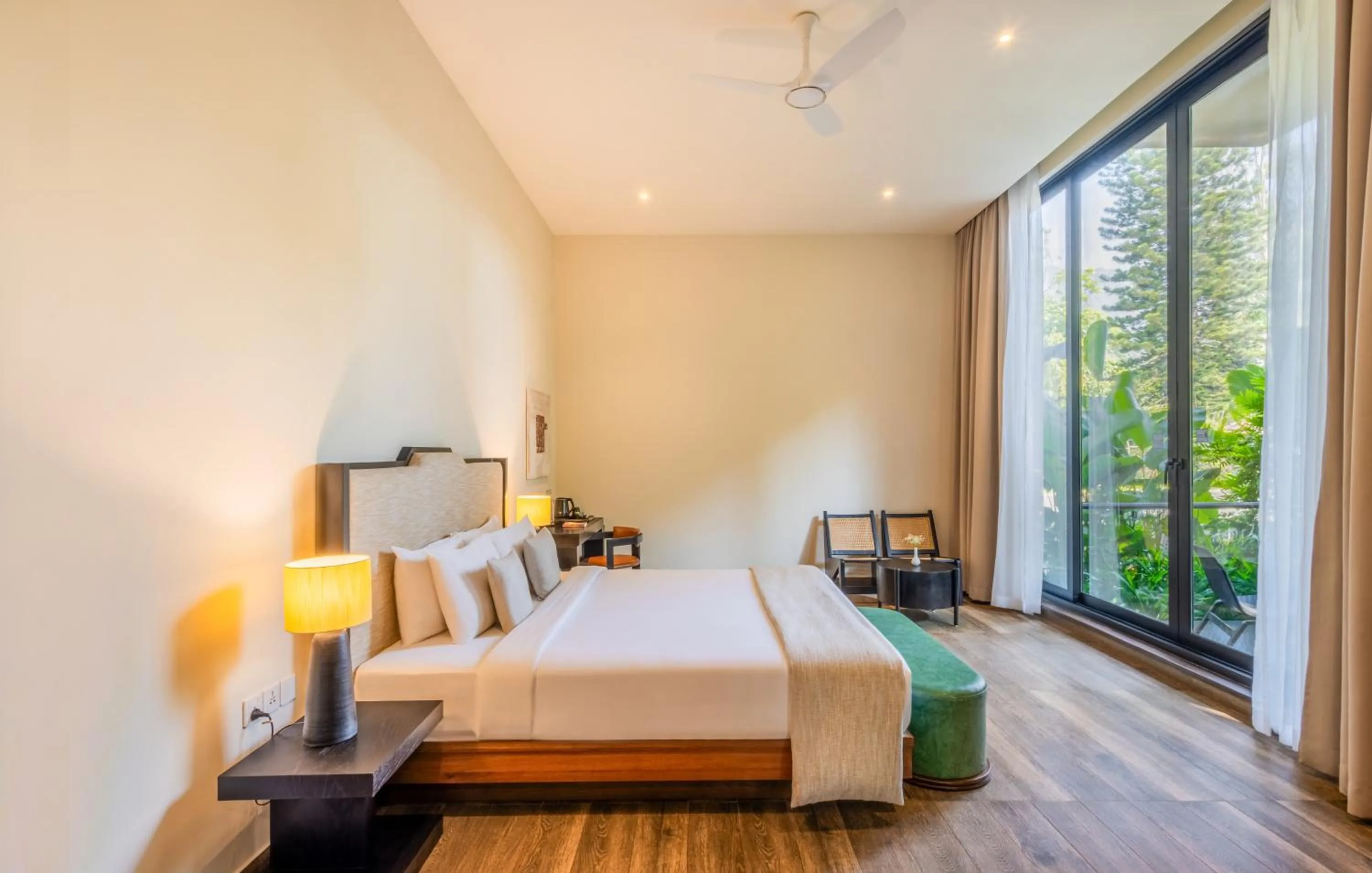 Bed in Flora Vythiri Resort Wayanad