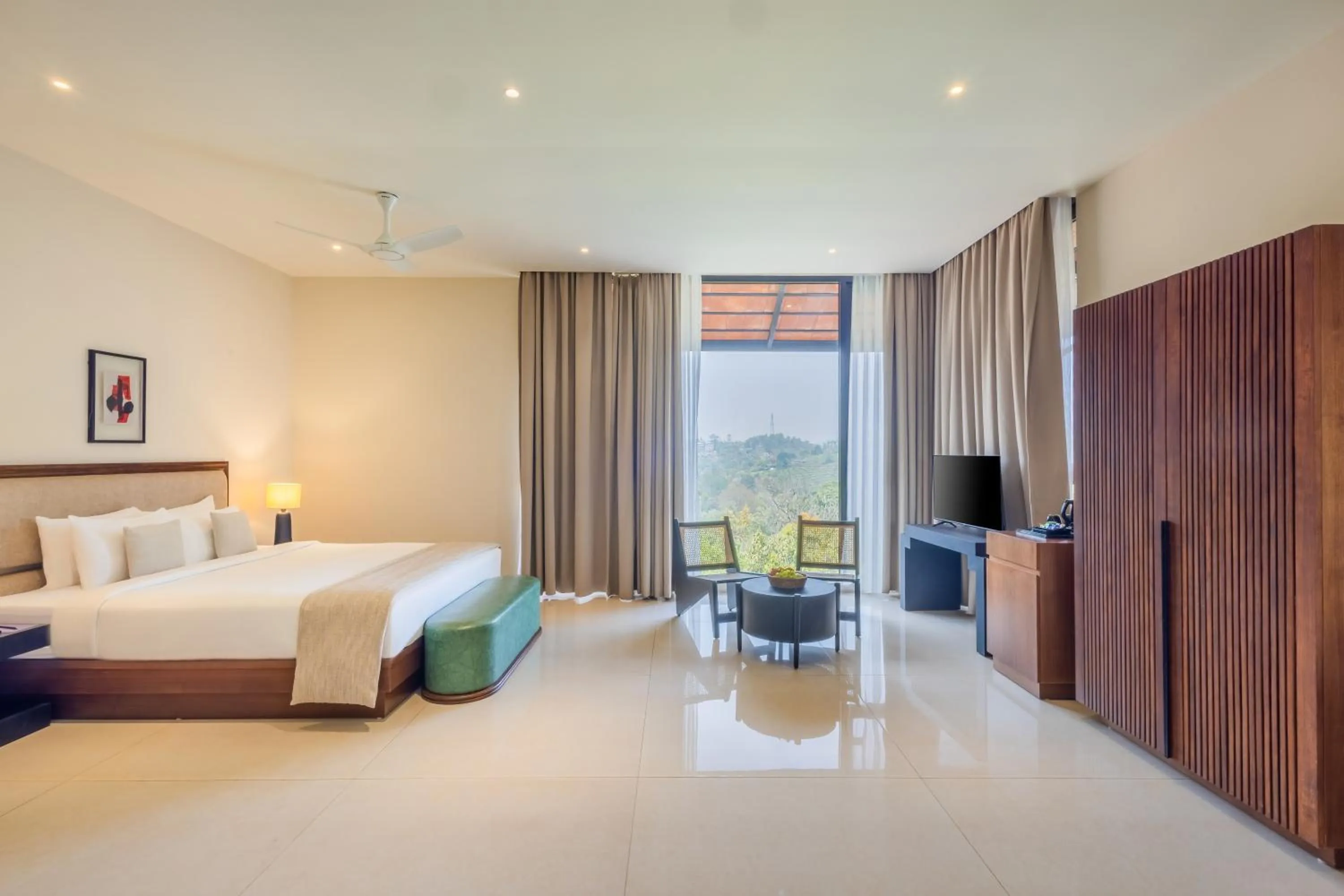 Bed in Flora Vythiri Resort Wayanad