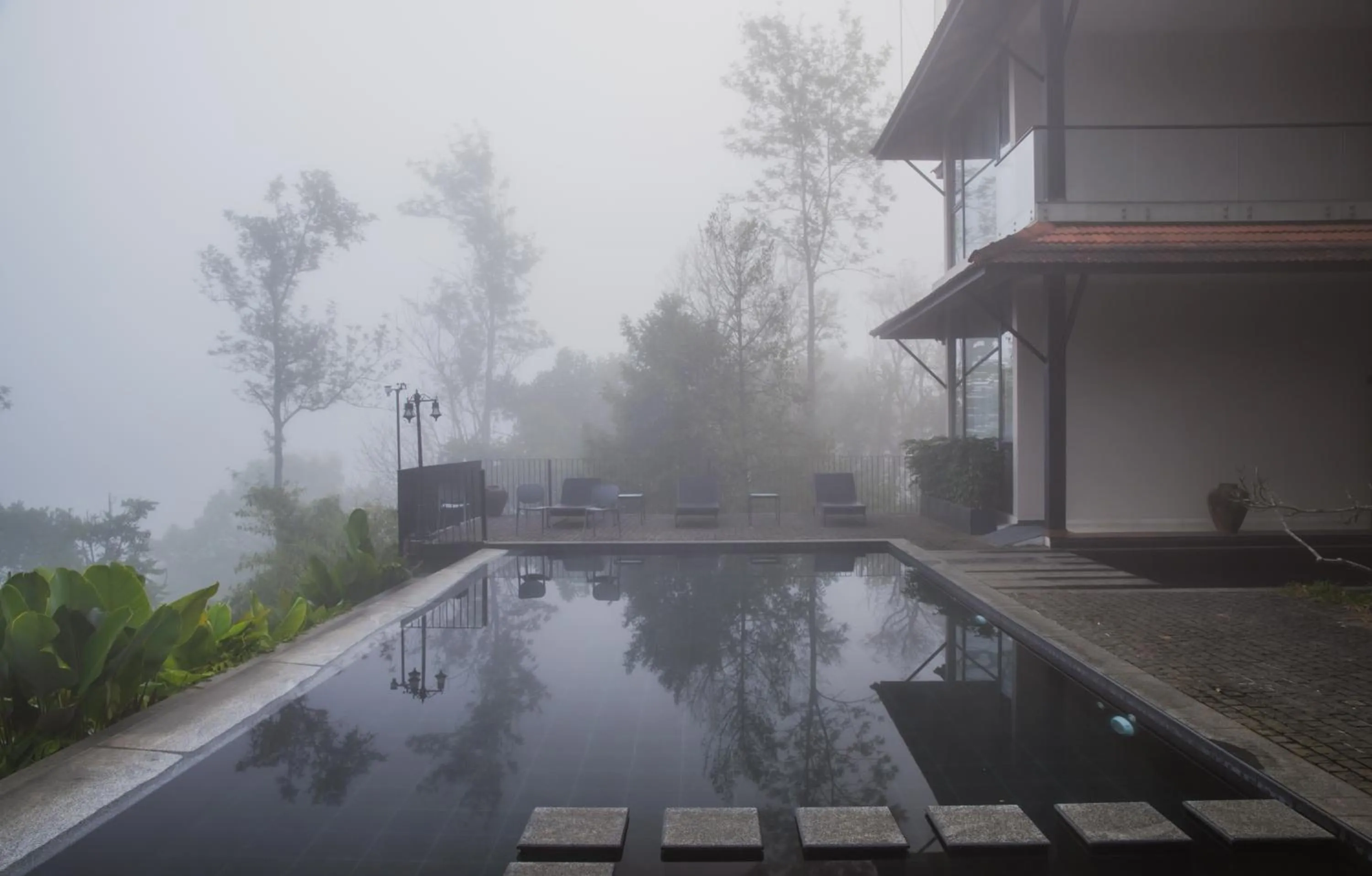 Swimming pool in Flora Vythiri Resort Wayanad