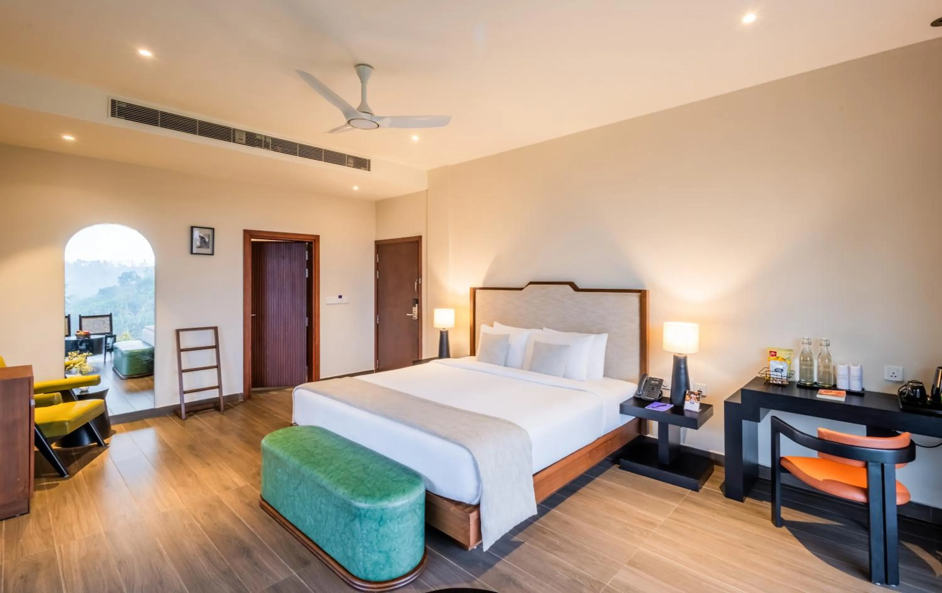 Bed in Flora Vythiri Resort Wayanad