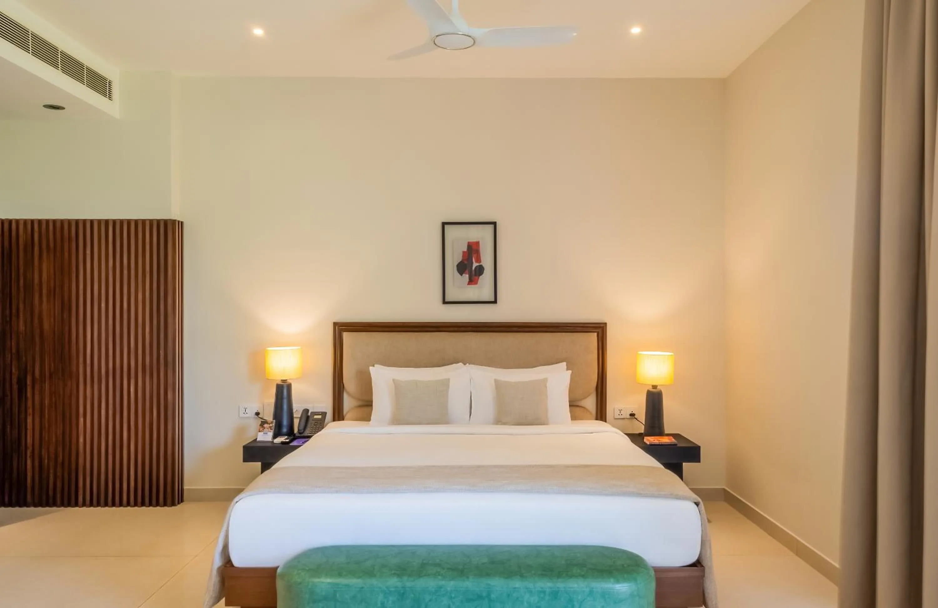 Bed in Flora Vythiri Resort Wayanad