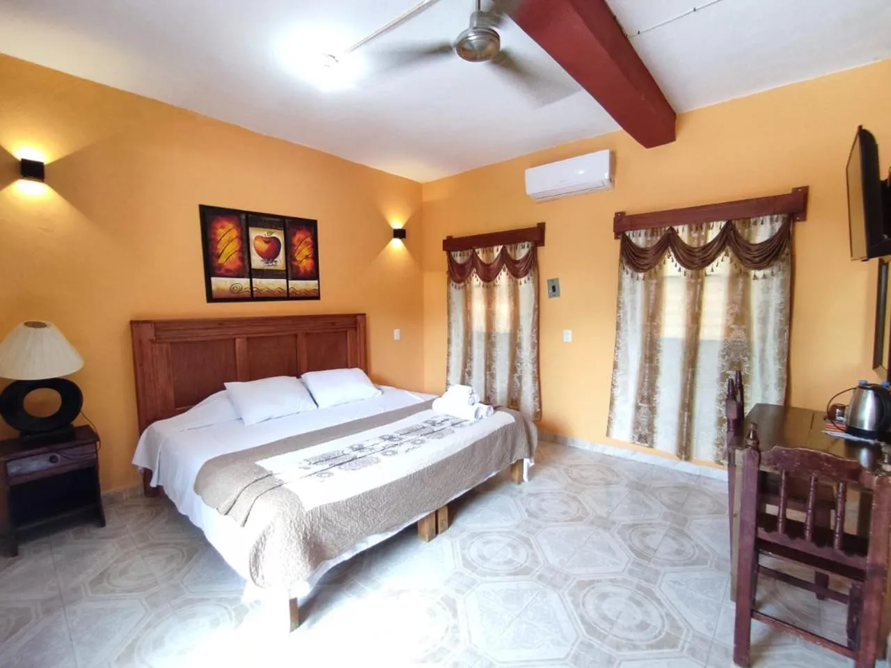 Bedroom, Bed in Hotel Sacbe Coba