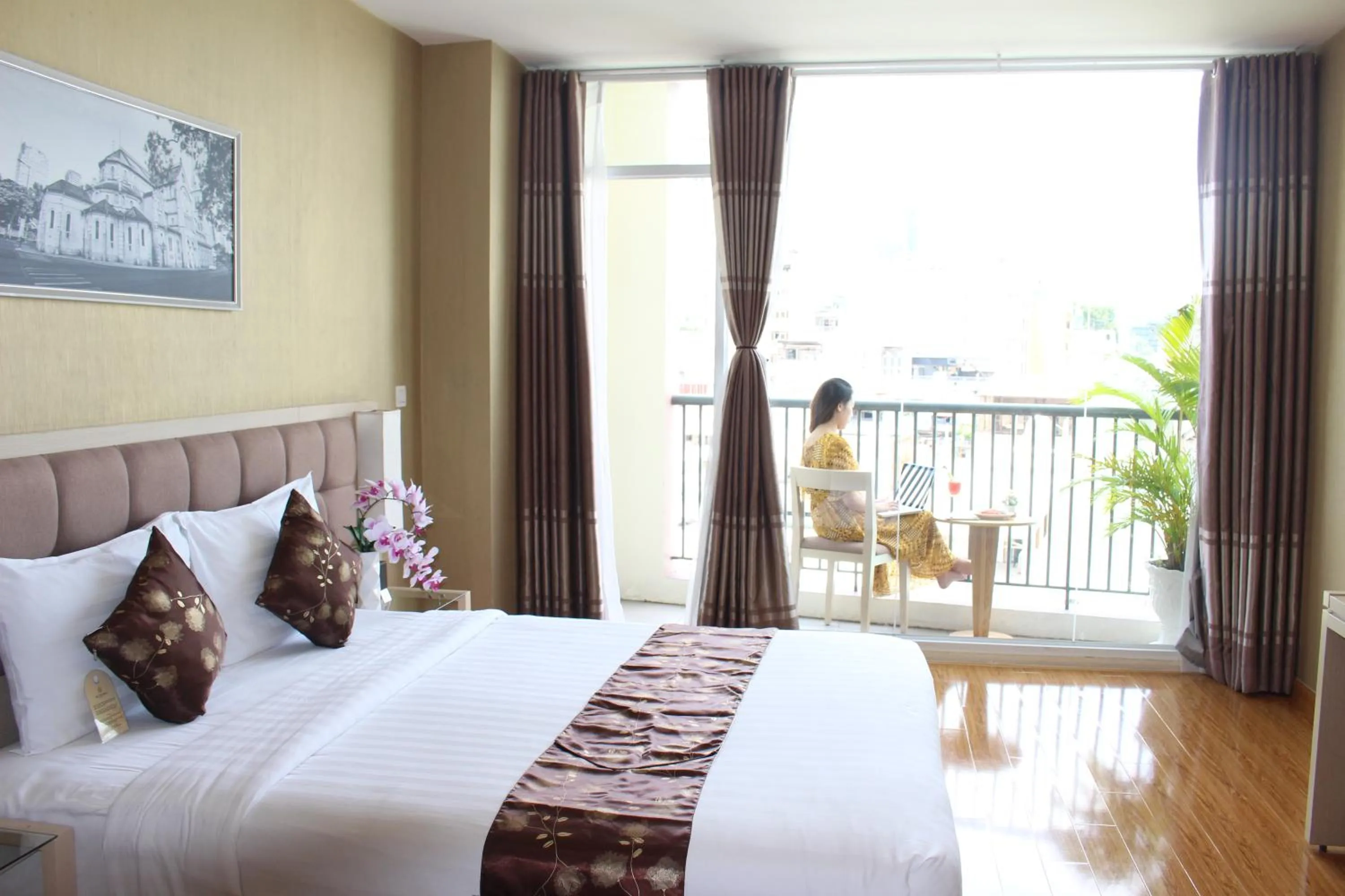 Photo of the whole room, Bed in GK Central Hotel