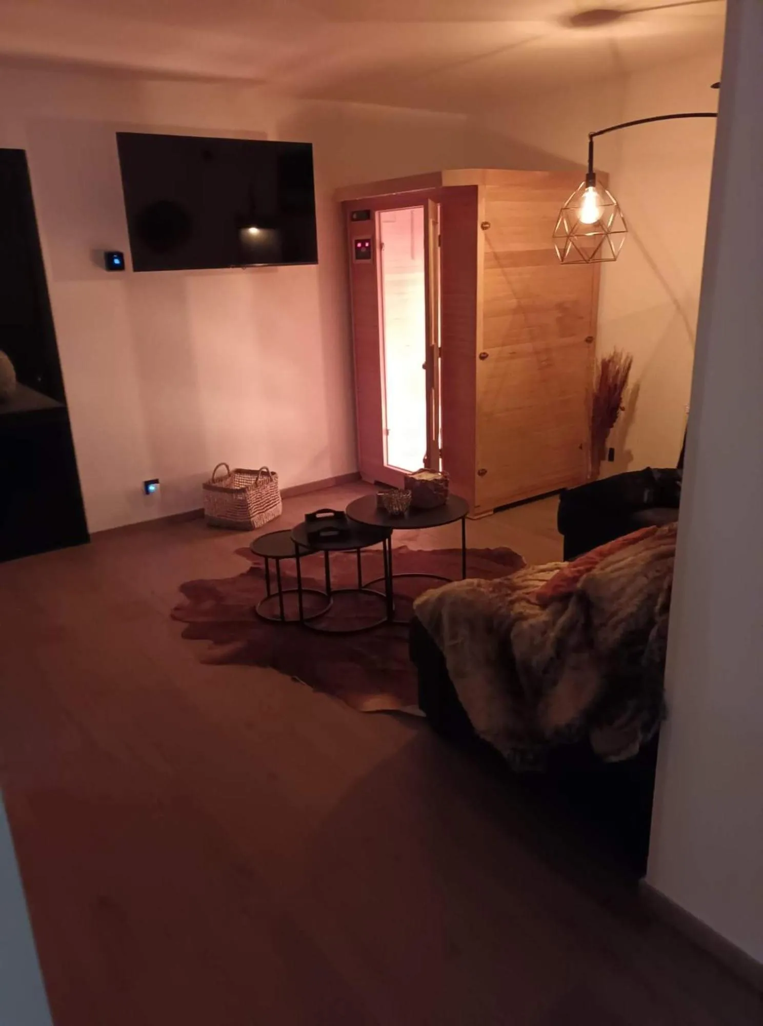 TV and multimedia in Suite Tino - Jacuzzi privé, cabine infrarouge & vue