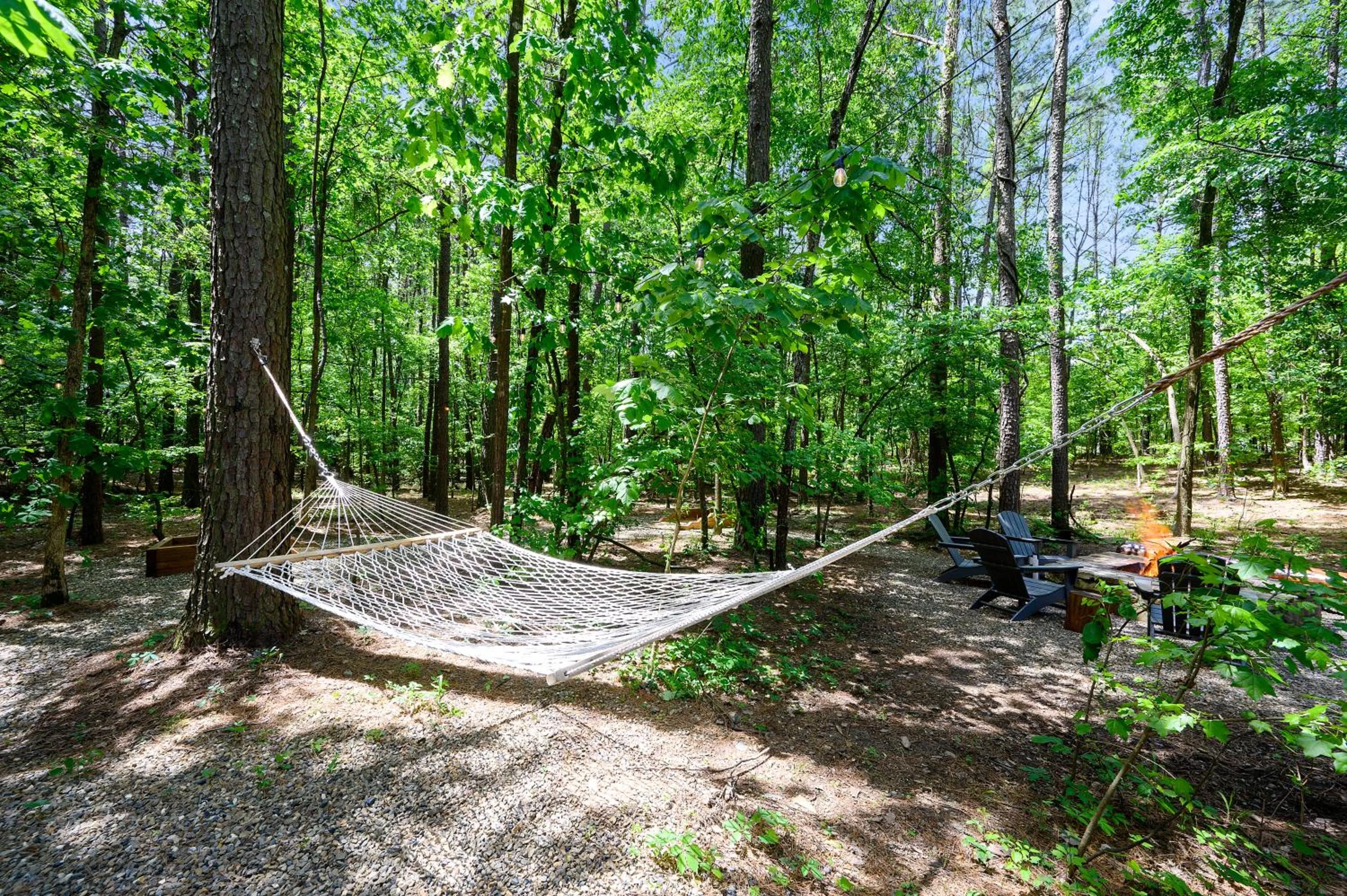 Natural landscape in Hickory Bear - Cabin surrounded by pines, Sleeps 10, Hot Tub, Fire Pit, Arcade, Foosball Table & Deck Slide