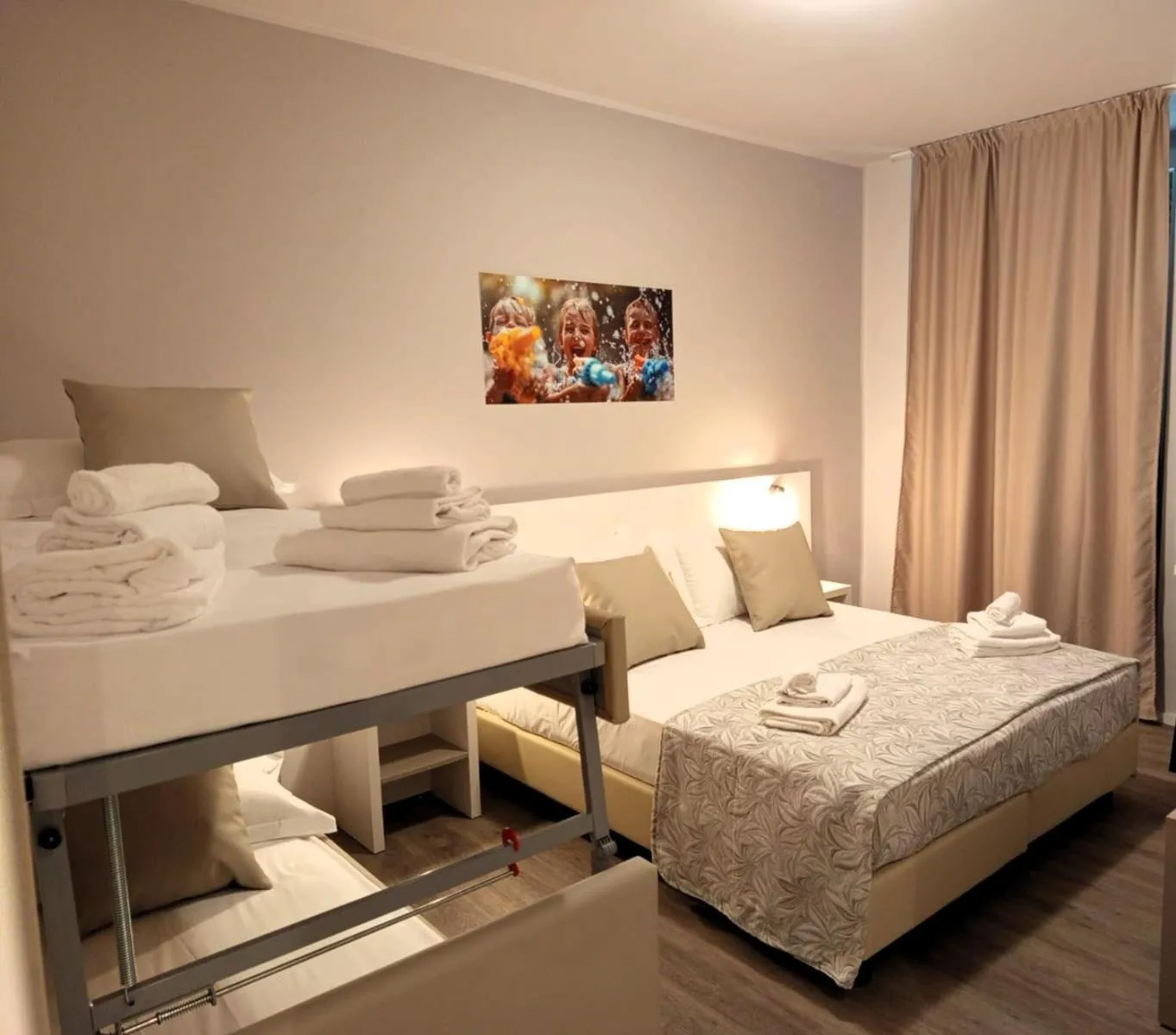 Bed in Hotel Acquario