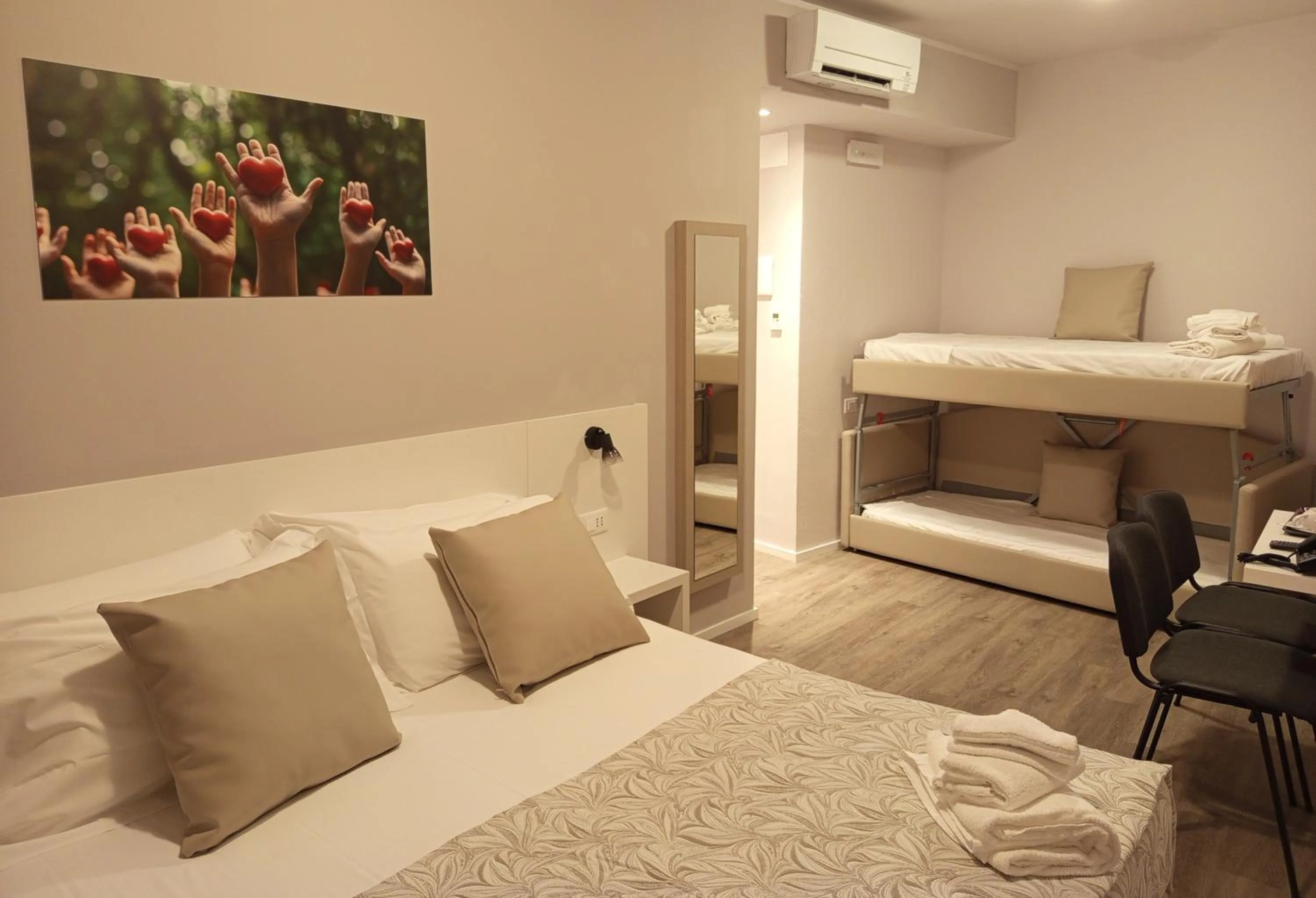 Bed in Hotel Acquario