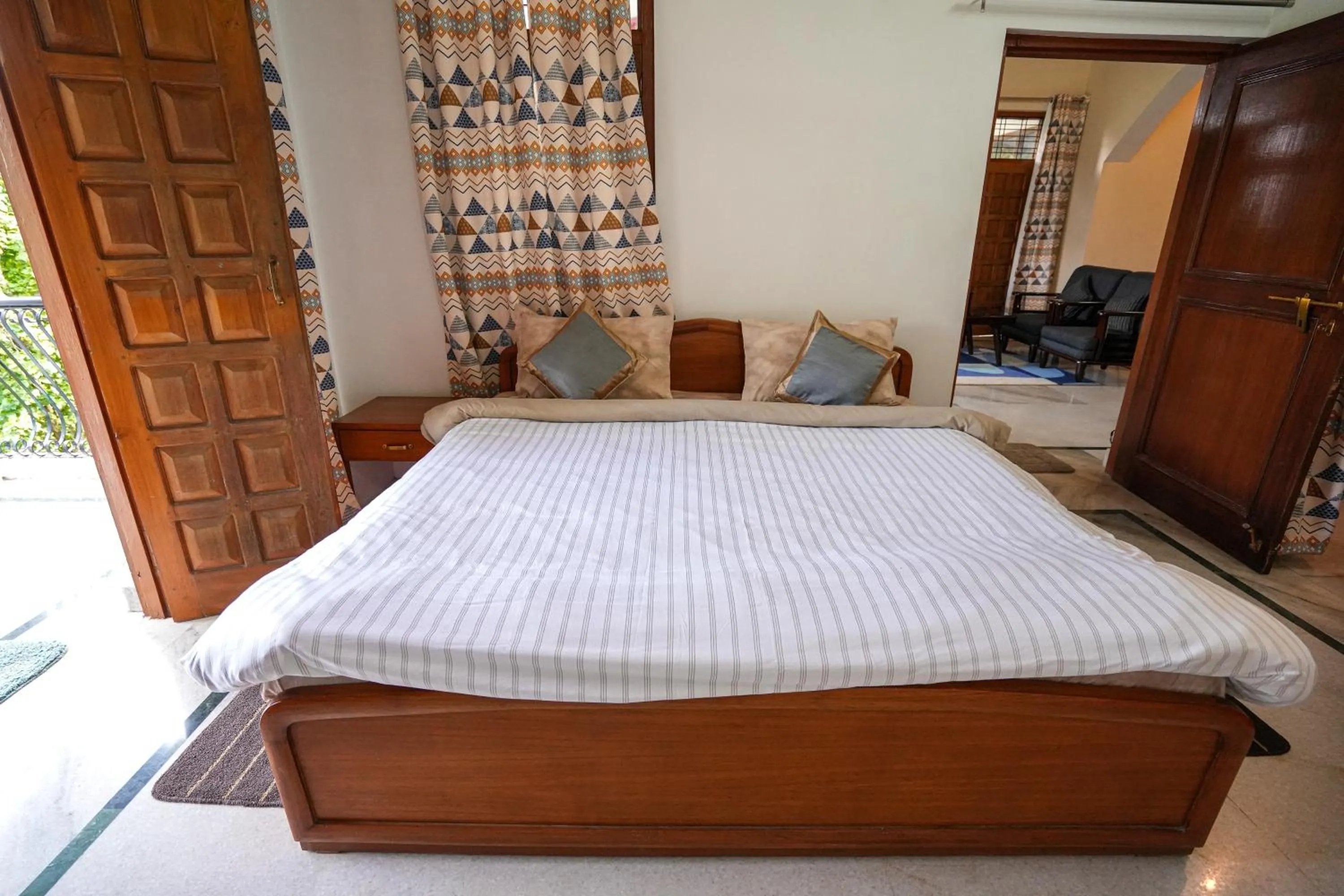 Bed in Chirping Hills Resort,Bhimtal