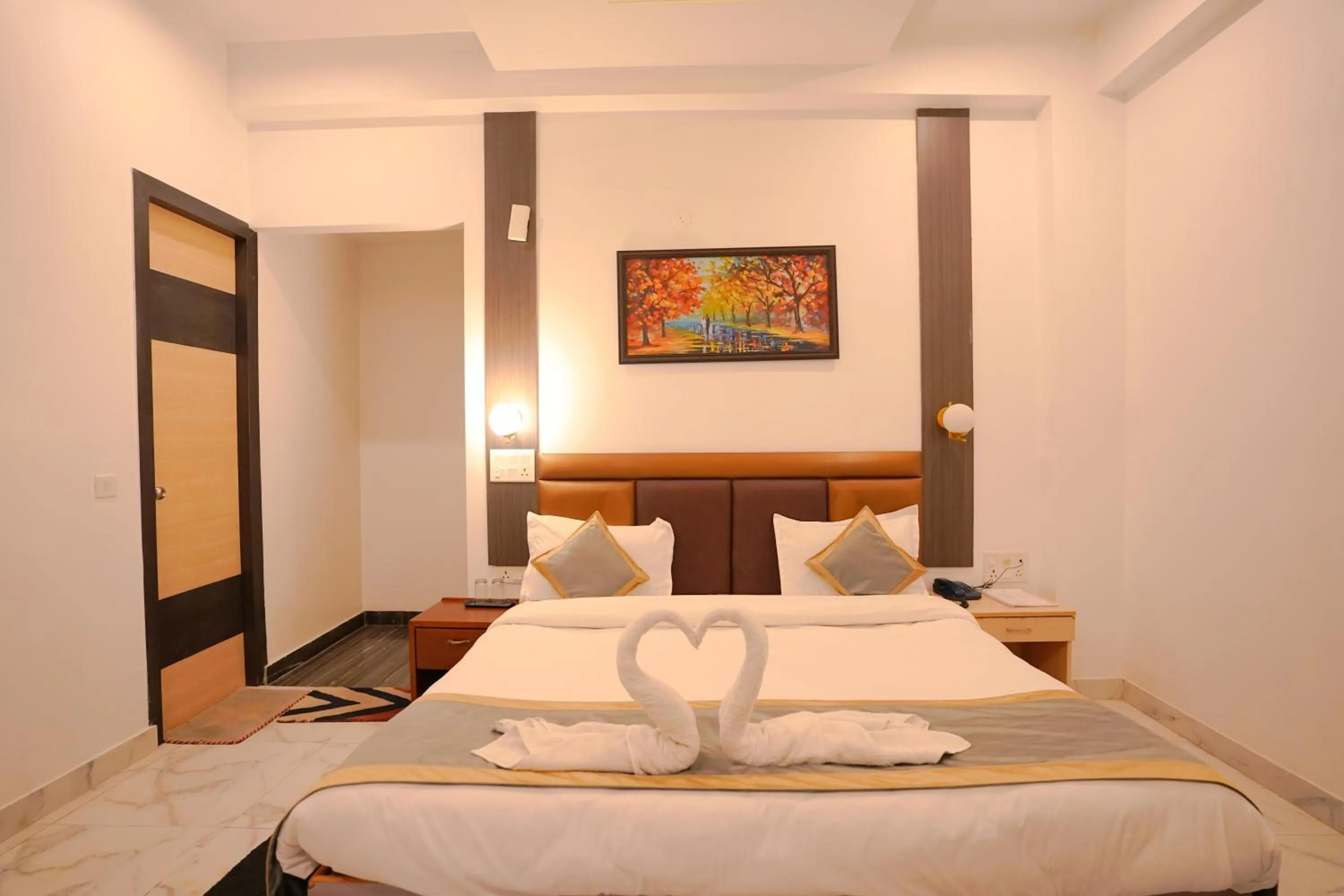 Bed in Chirping Hills Resort,Bhimtal