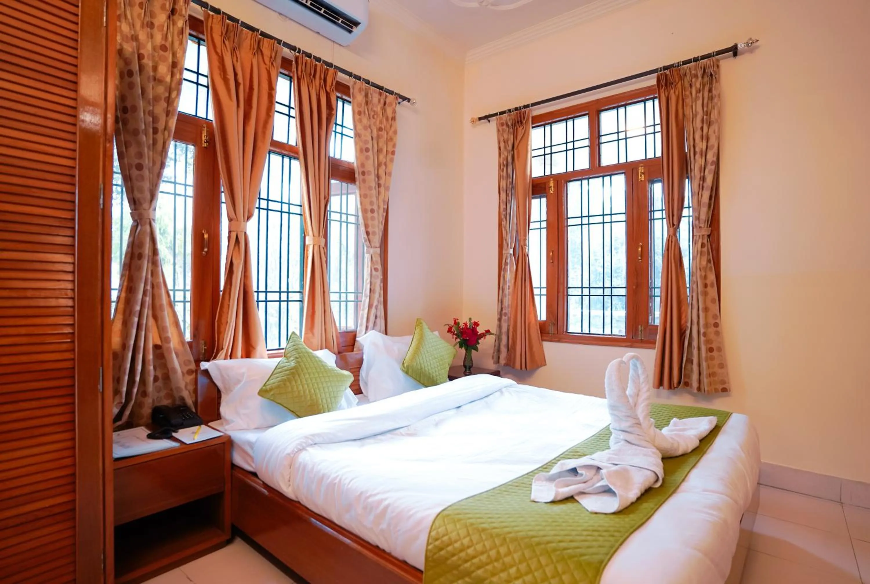 Bedroom, Bed in Chirping Hills Resort,Bhimtal