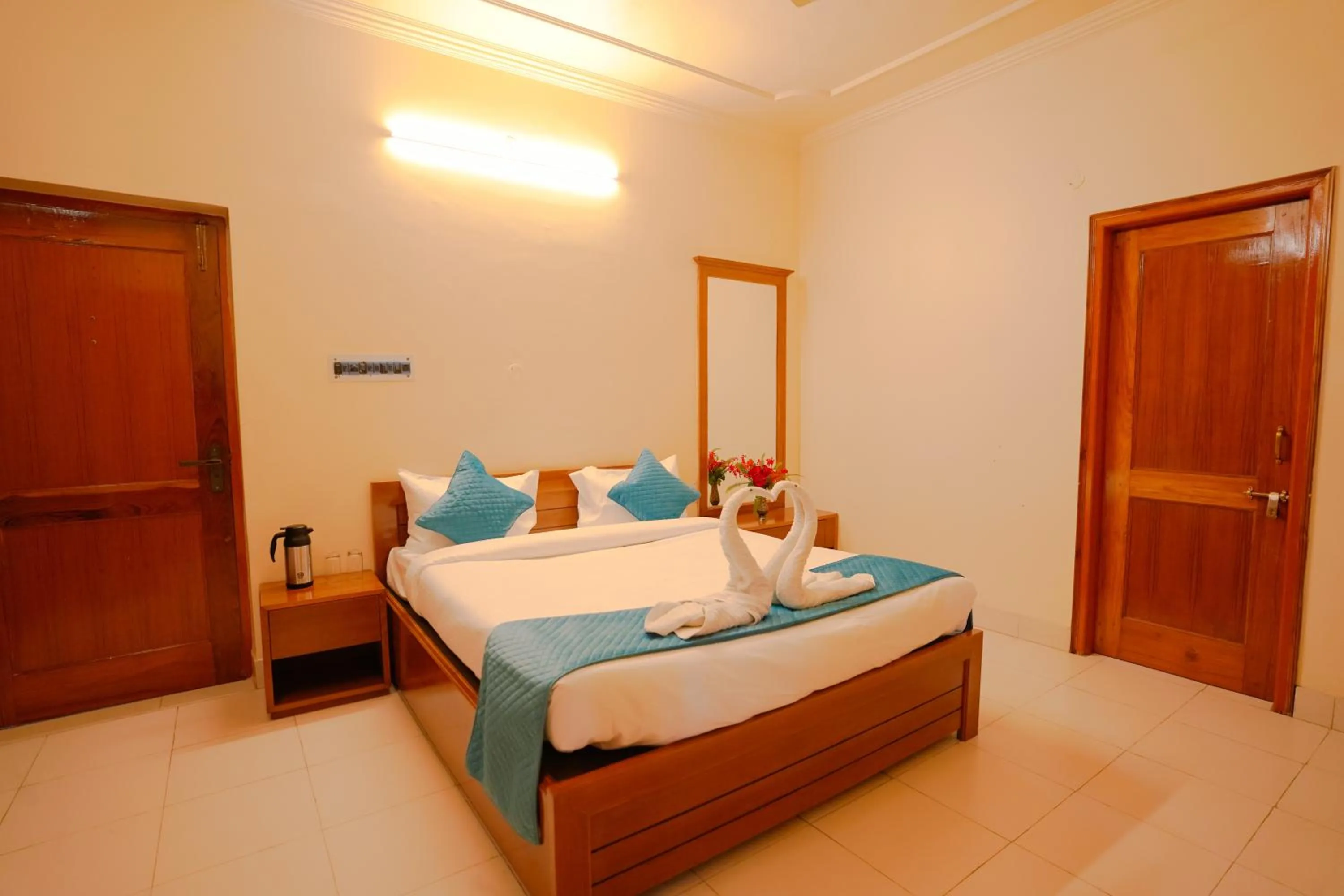 Bed in Chirping Hills Resort,Bhimtal