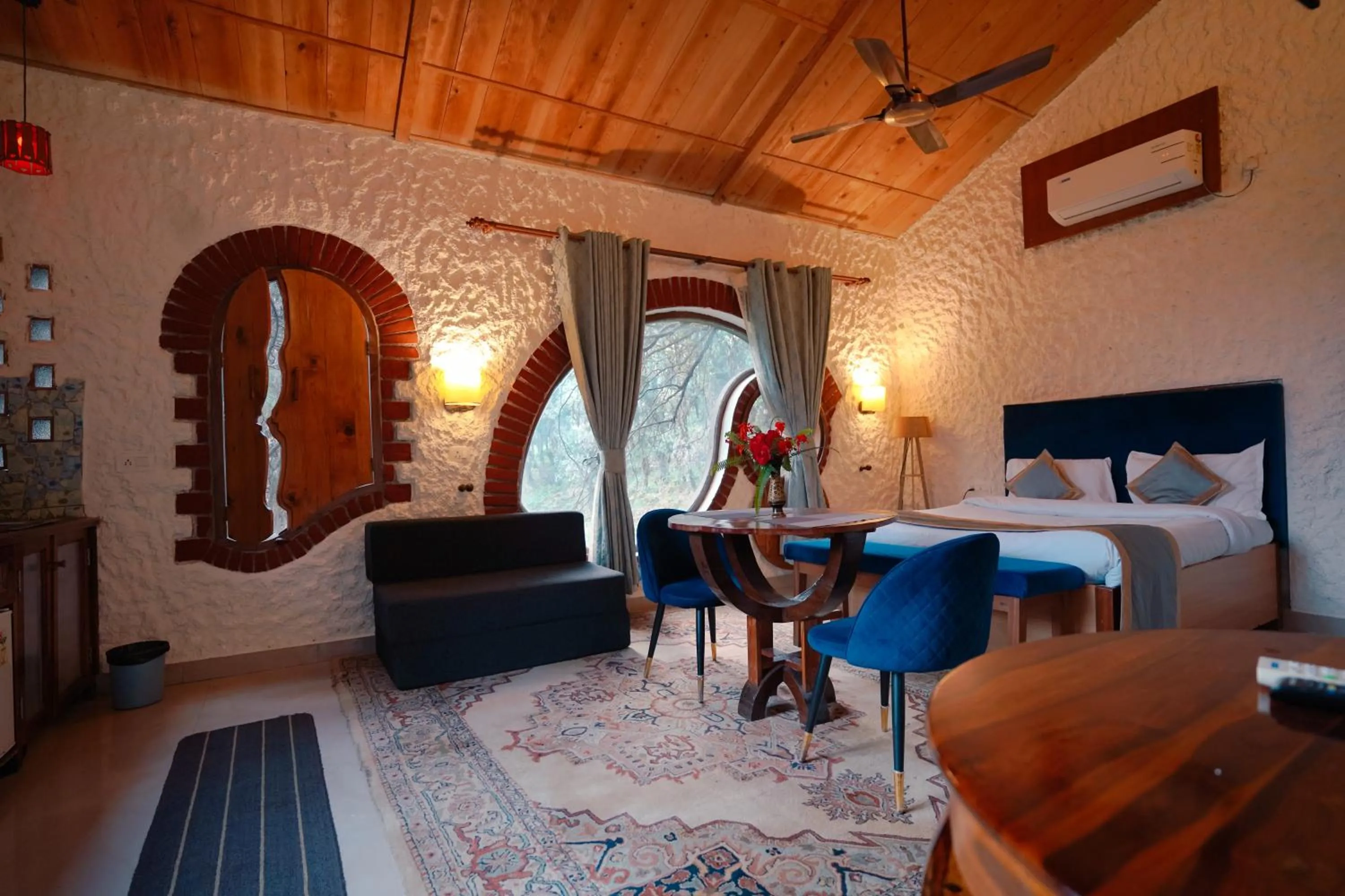 Bed in Chirping Hills Resort,Bhimtal