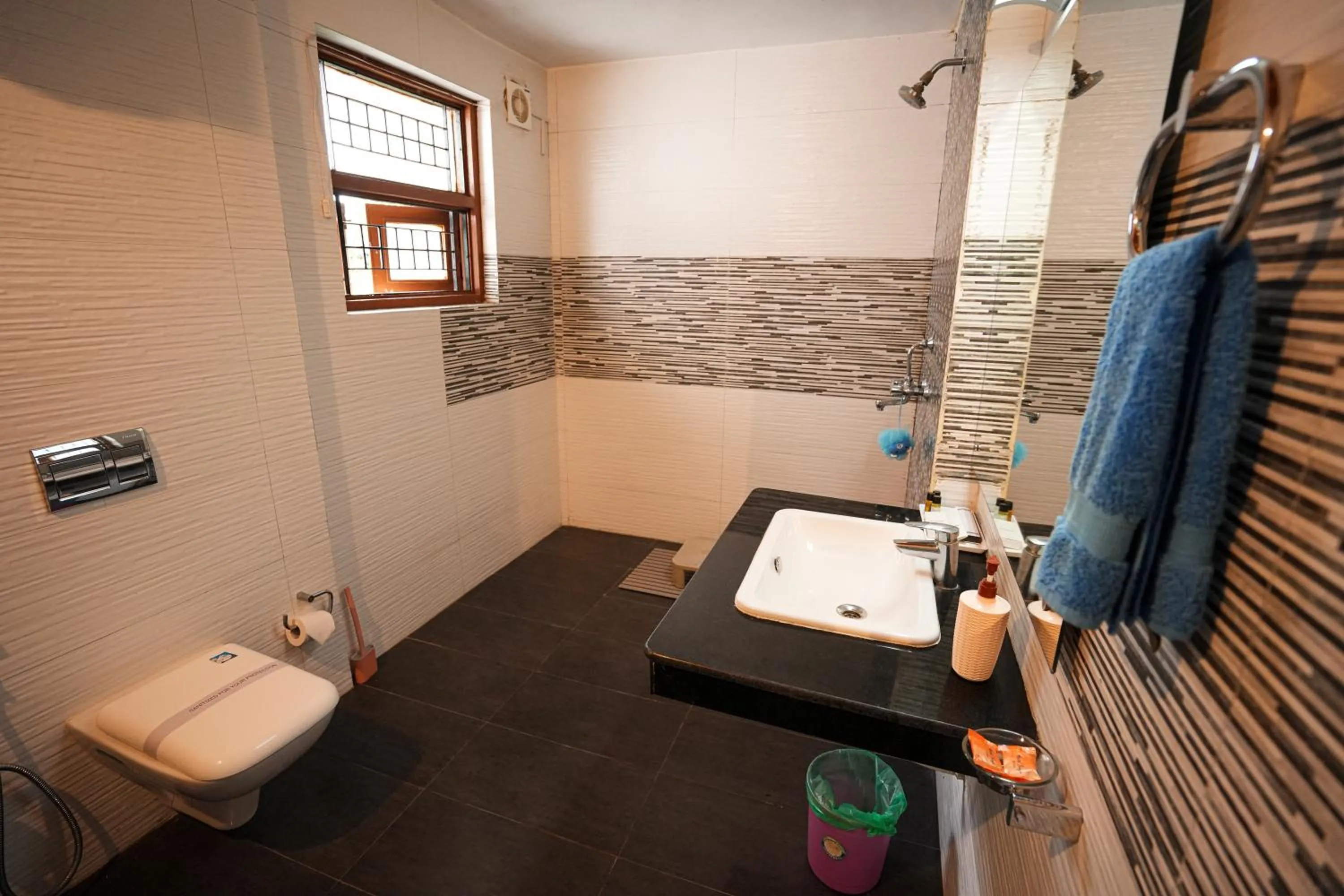 Shower in Chirping Hills Resort,Bhimtal