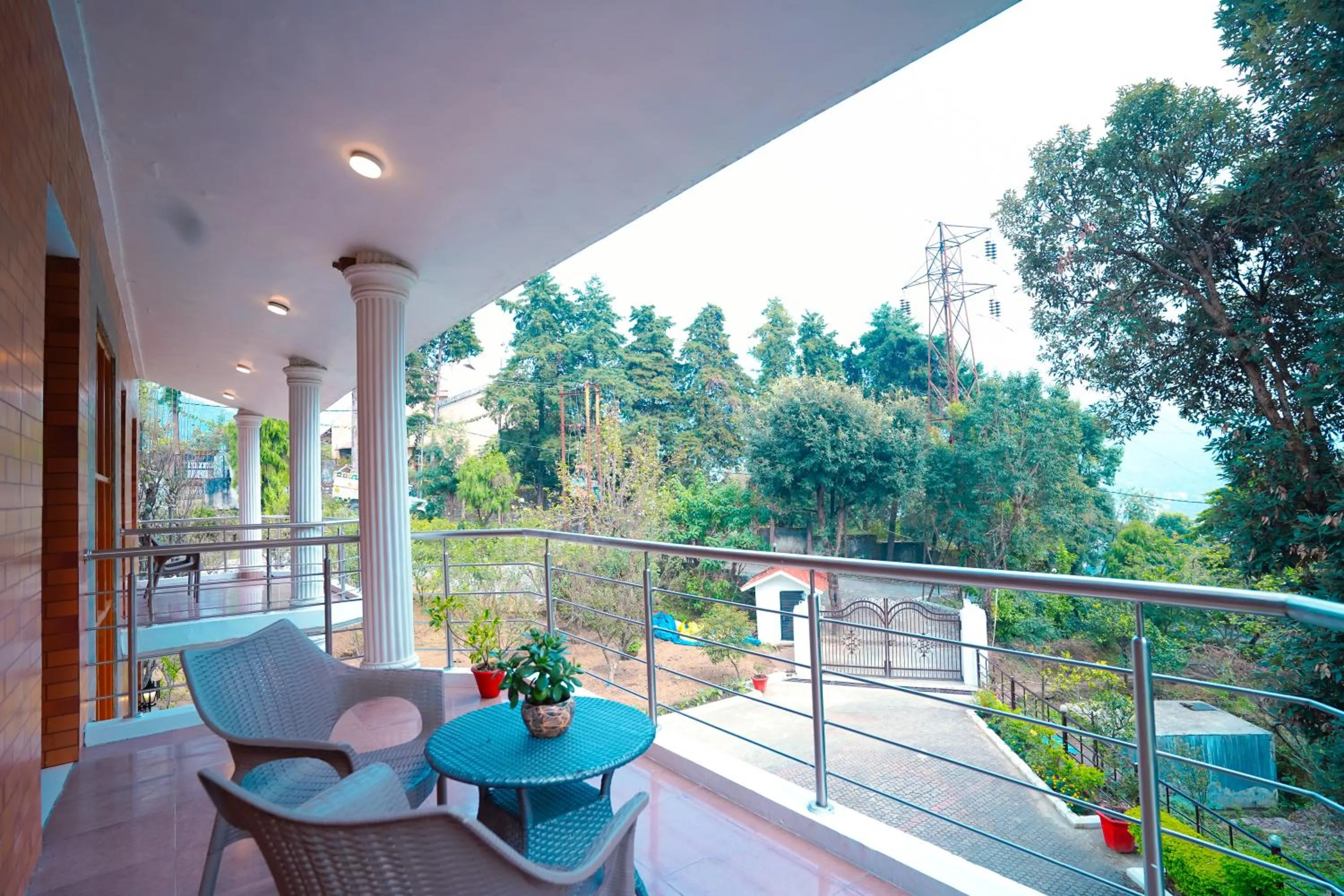 Seating area in Chirping Hills Resort,Bhimtal
