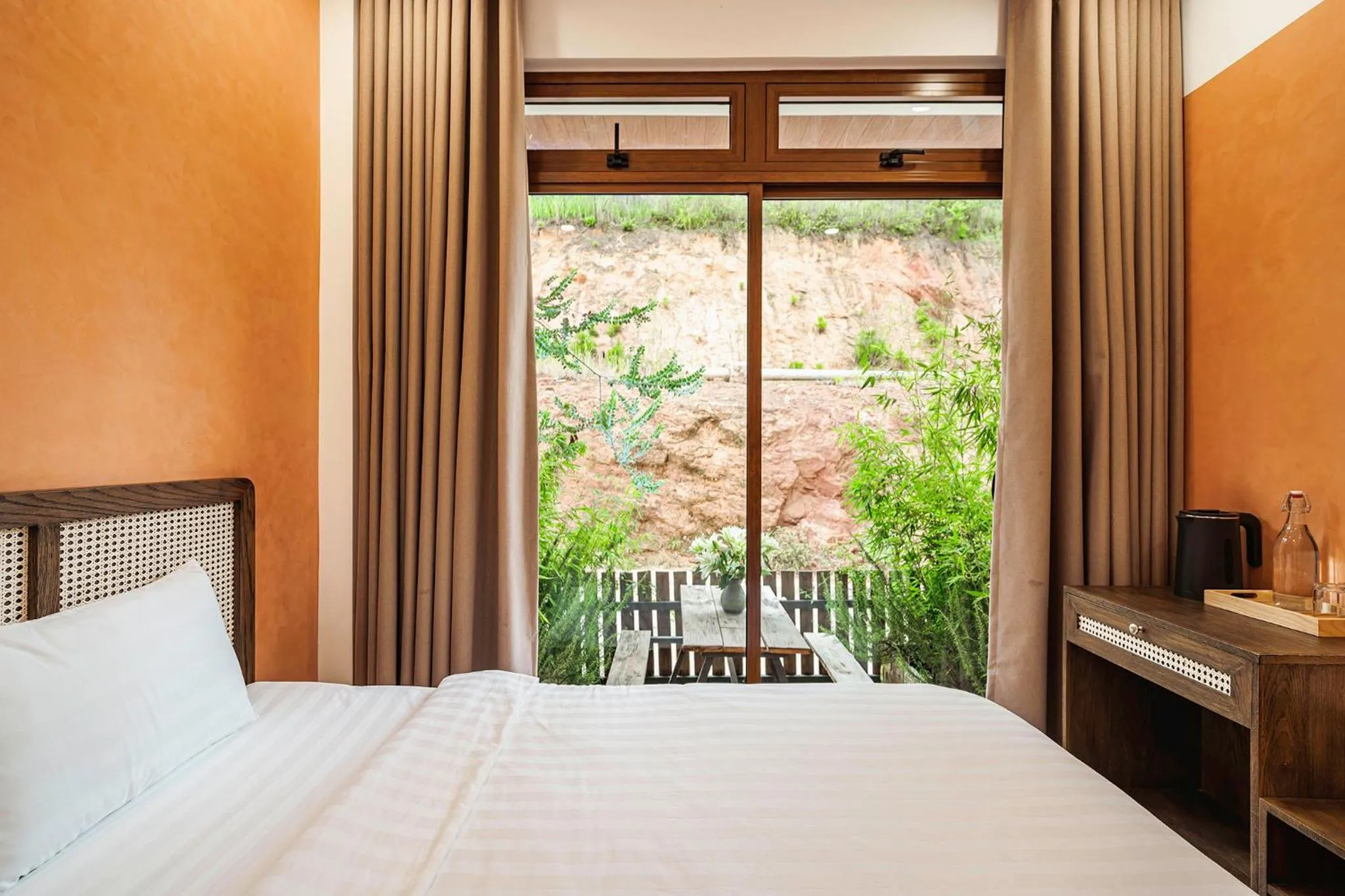 Bedroom, Bed in Miền Sương Khói - Home & Café