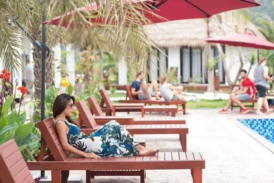 Swimming pool in Vang Vieng Savanh Sunset View Resort