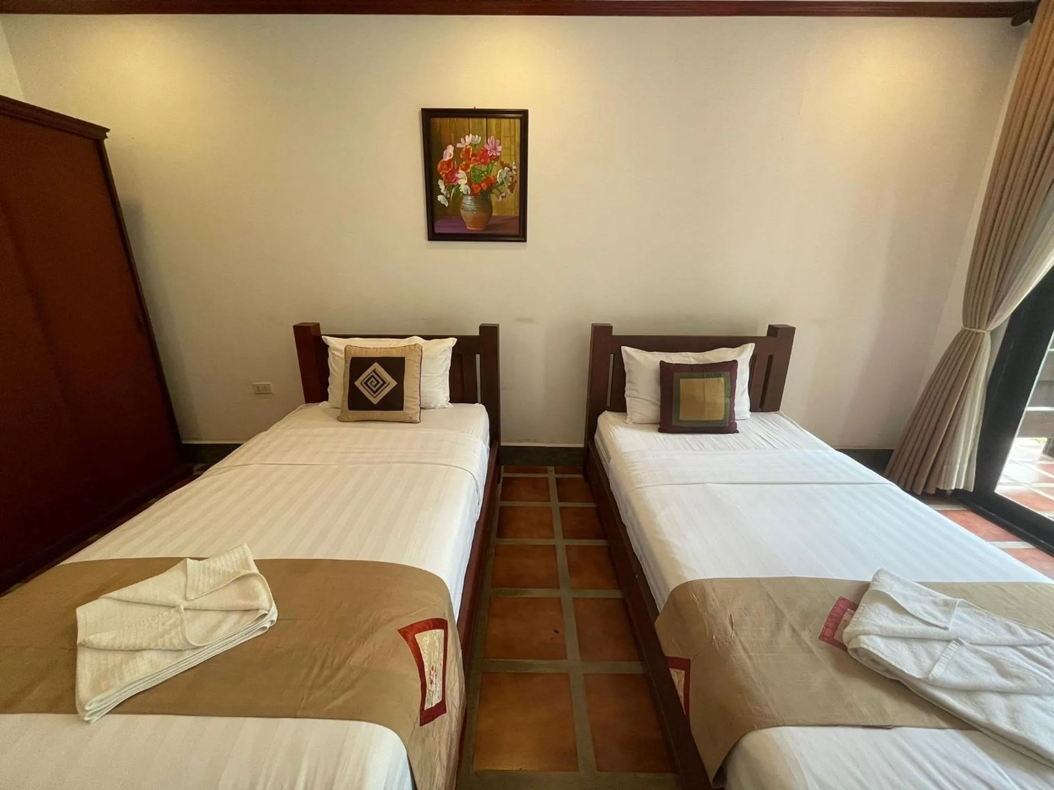 Bed in Vang Vieng Savanh Sunset View Resort